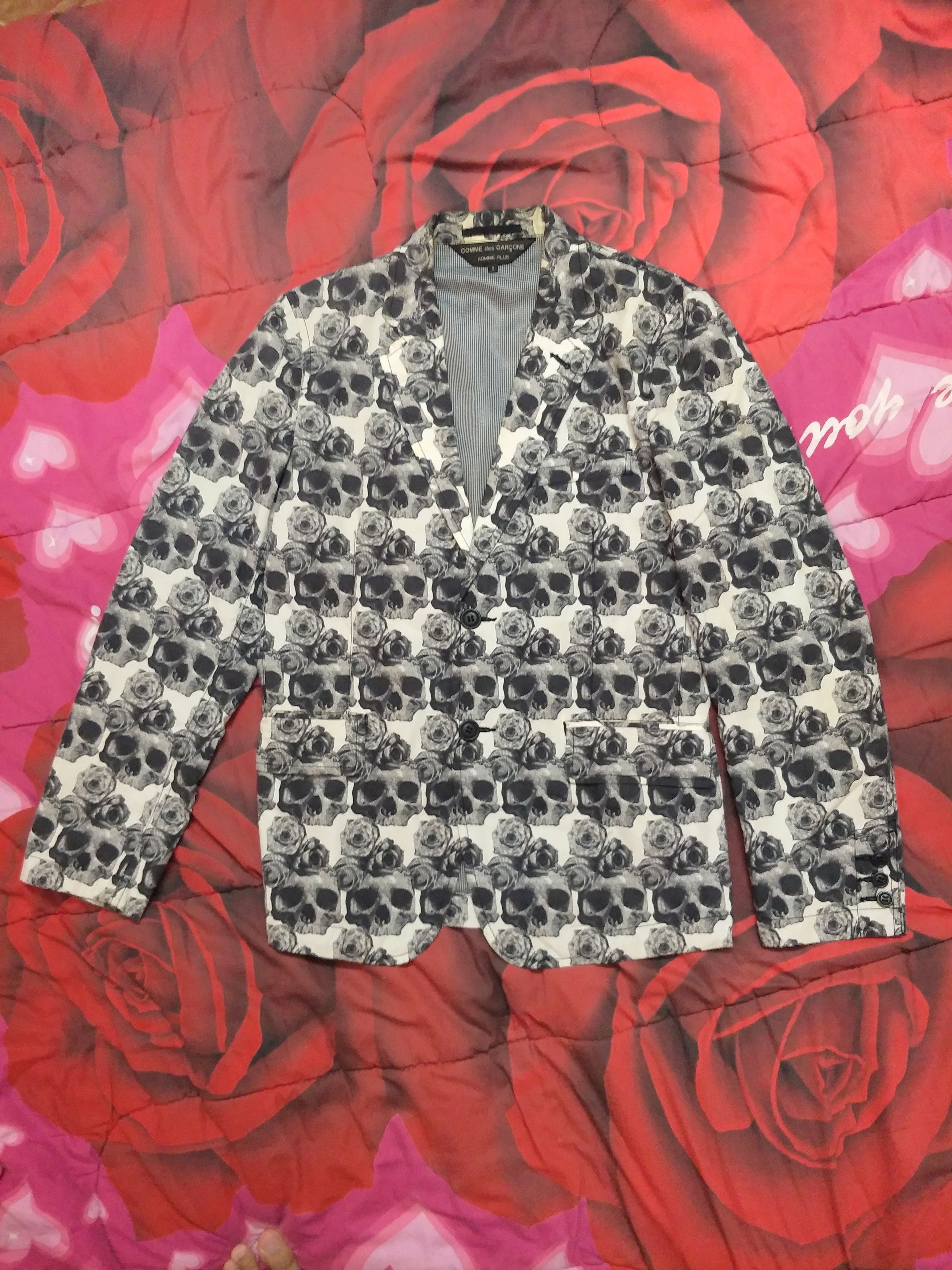 Comme des Garcons 🔥S/S10 Runway Skull Roses Gray Coat Blazer CDG Size US S / EU 44-46 / 1 - 3 Thumbnail