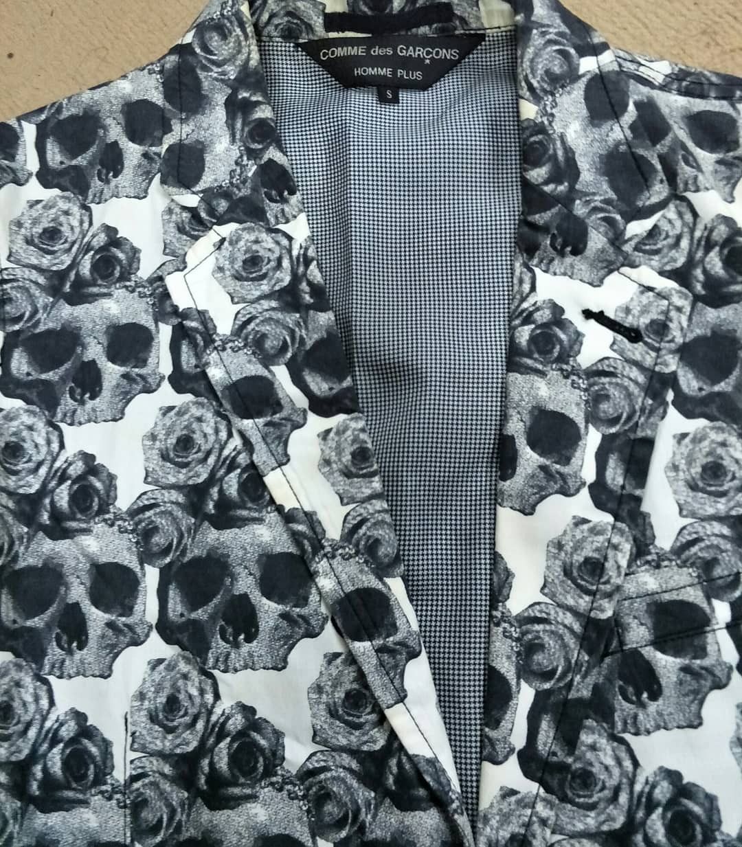 Comme des Garcons 🔥S/S10 Runway Skull Roses Gray Coat Blazer CDG Size US S / EU 44-46 / 1 - 2 Thumbnail
