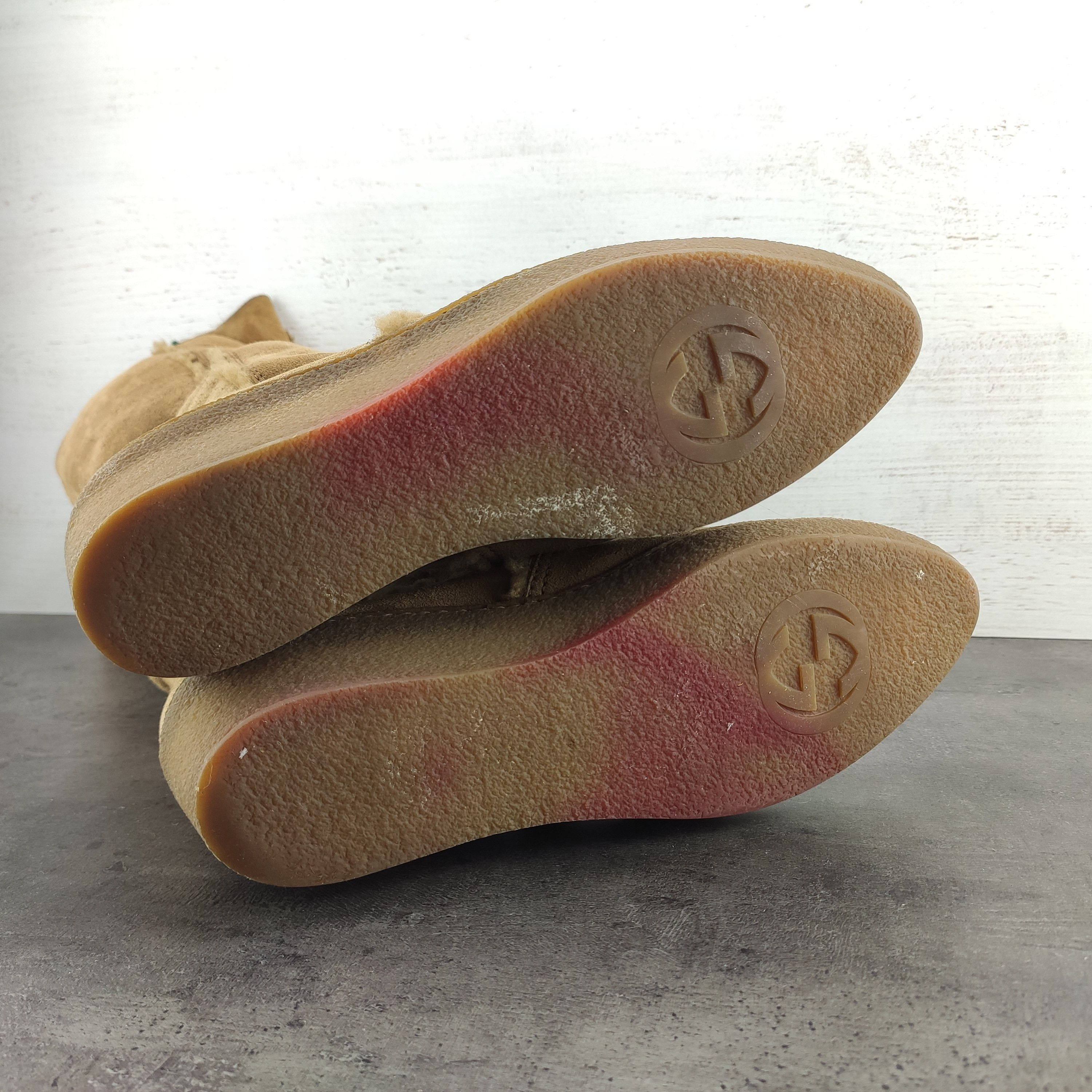 Gucci Gucci GG Suede Wedge Monogram High Boots Size US 7.5 / IT 37.5 - 6 Thumbnail