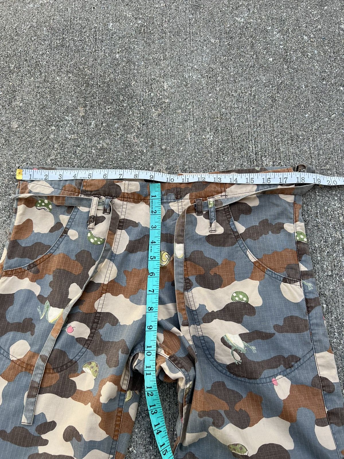 Issey Miyake Vintage TC Floral Fauna Camo Drawstring Waist Short Pant Size US 31 - 2 Thumbnail