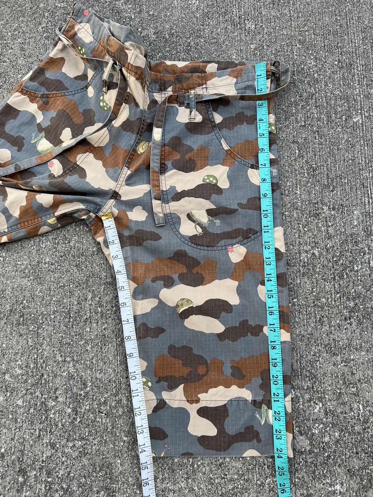 Issey Miyake Vintage TC Floral Fauna Camo Drawstring Waist Short Pant Size US 31 - 4 Thumbnail