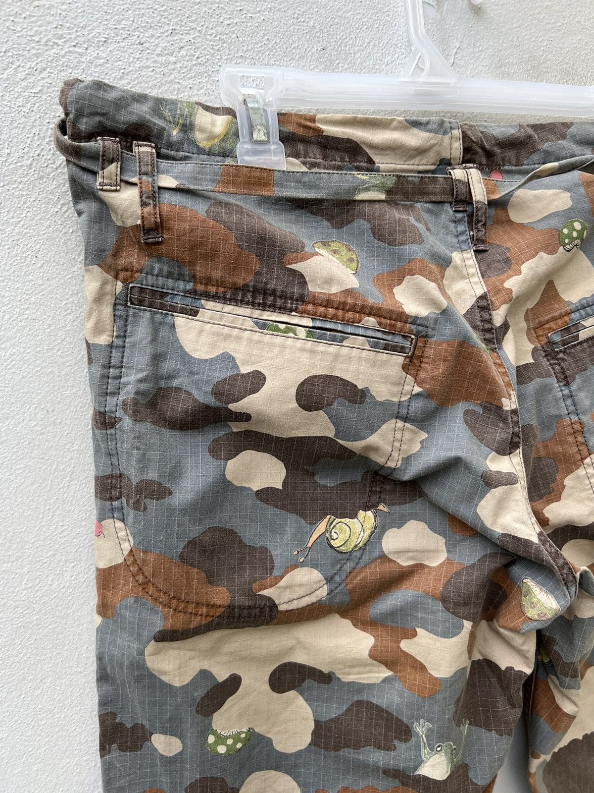 Issey Miyake Vintage TC Floral Fauna Camo Drawstring Waist Short Pant Size US 31 - 16 Thumbnail