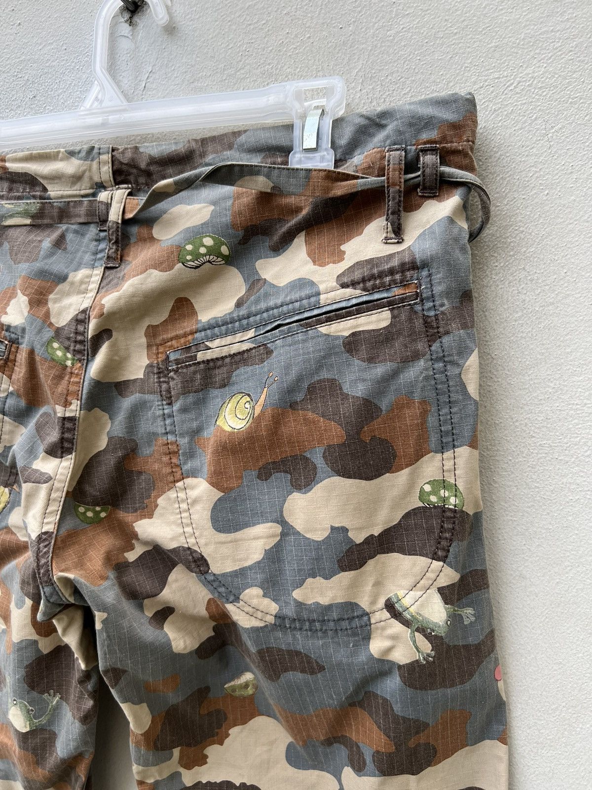 Issey Miyake Vintage TC Floral Fauna Camo Drawstring Waist Short Pant Size US 31 - 18 Thumbnail