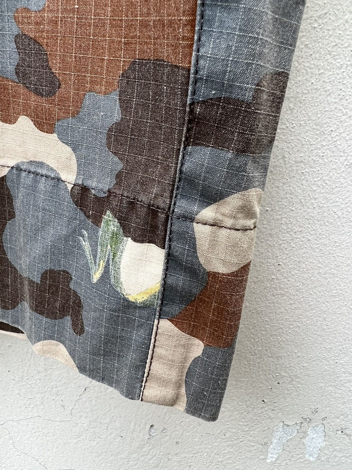 Issey Miyake Vintage TC Floral Fauna Camo Drawstring Waist Short Pant Size US 31 - 14 Thumbnail