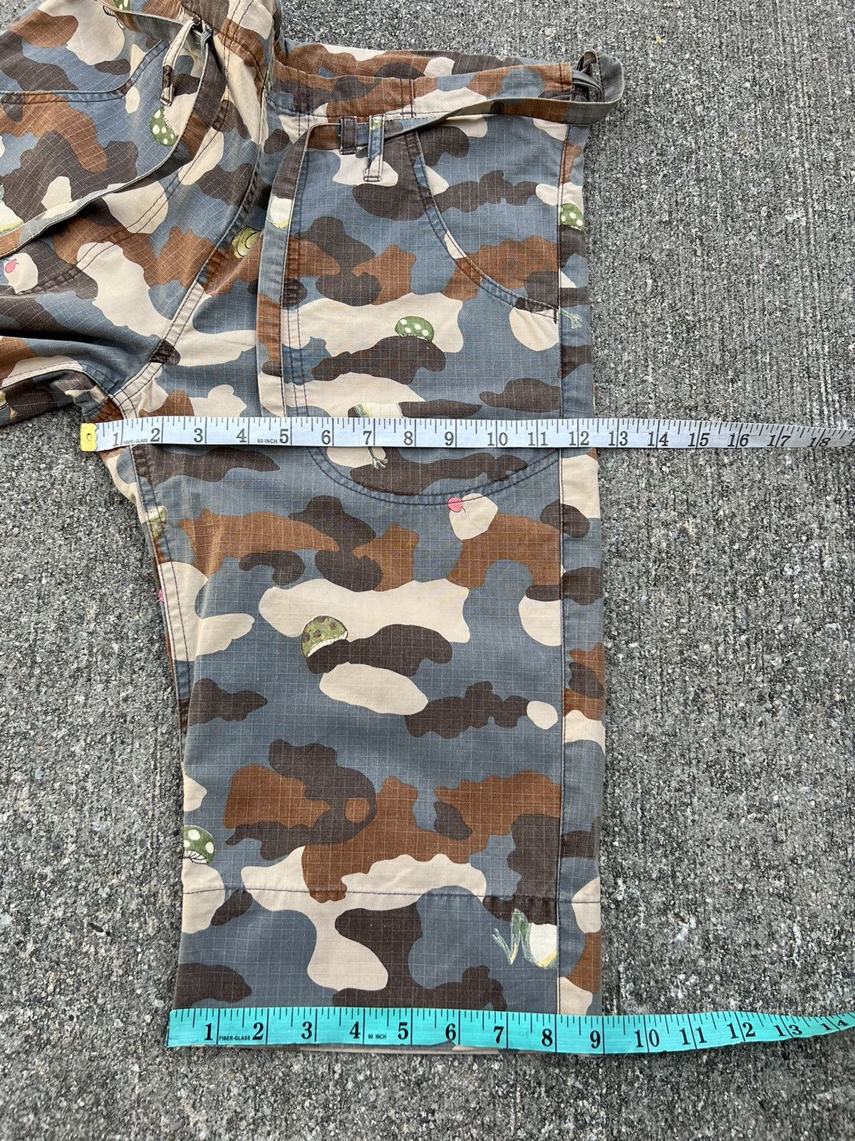 Issey Miyake Vintage TC Floral Fauna Camo Drawstring Waist Short Pant Size US 31 - 3 Thumbnail