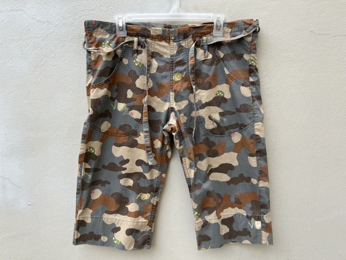 Issey Miyake Vintage TC Floral Fauna Camo Drawstring Waist Short Pant Size US 31 - 6 Thumbnail