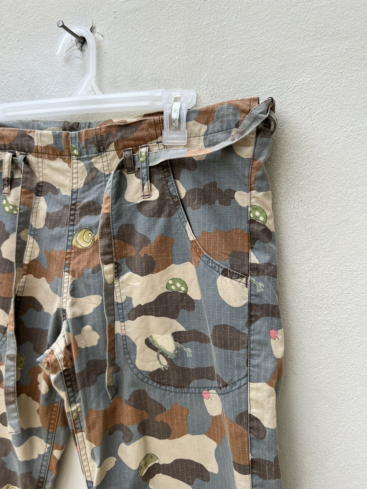 Issey Miyake Vintage TC Floral Fauna Camo Drawstring Waist Short Pant Size US 31 - 11 Thumbnail