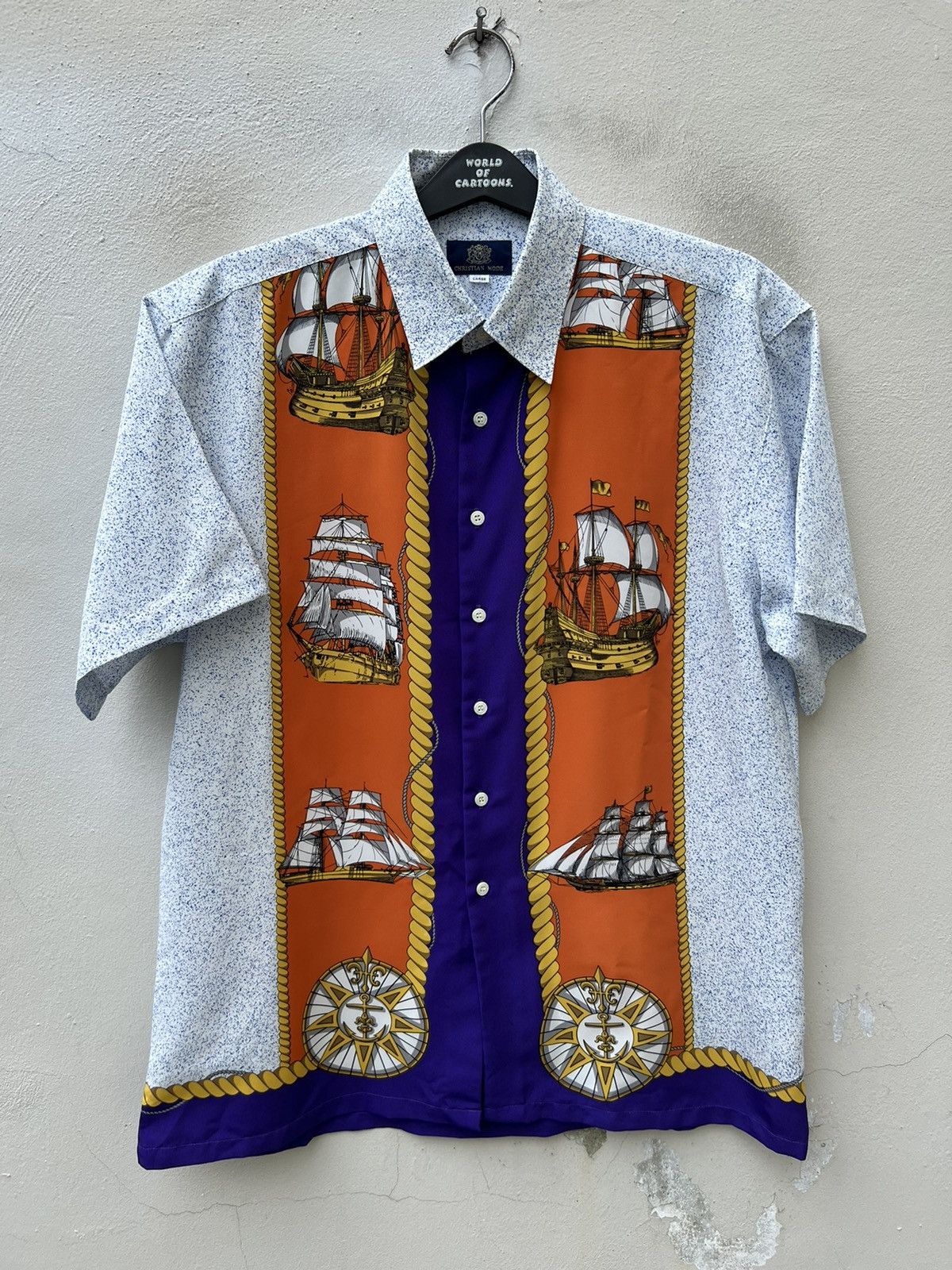 Vintage Vintage 90s Christian Mode Japan Printed Art Polyester Shirt Size US L / EU 52-54 / 3 - 5 Thumbnail