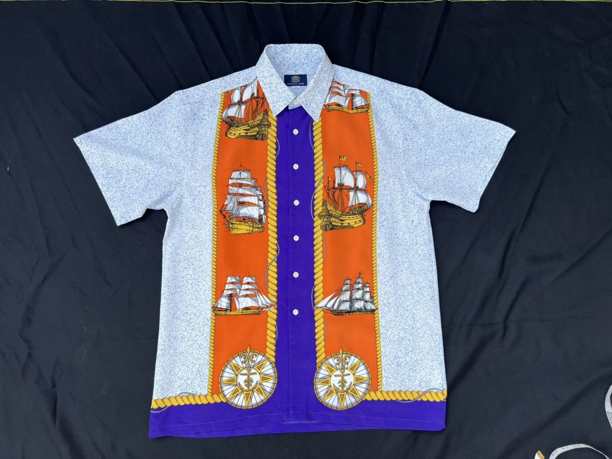 Vintage Vintage 90s Christian Mode Japan Printed Art Polyester Shirt Size US L / EU 52-54 / 3 - 1 Thumbnail