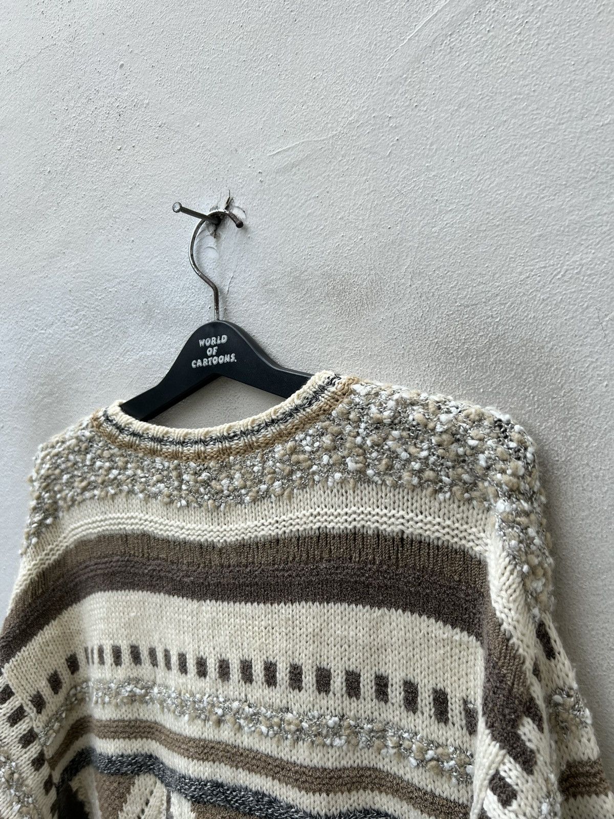Vintage × Yoshiyuki Konishi Vintage Yoshiyuki Konishi Hand Knit Tribal Knitwear Sweater Size US XL / EU 56 / 4 - 20 Thumbnail