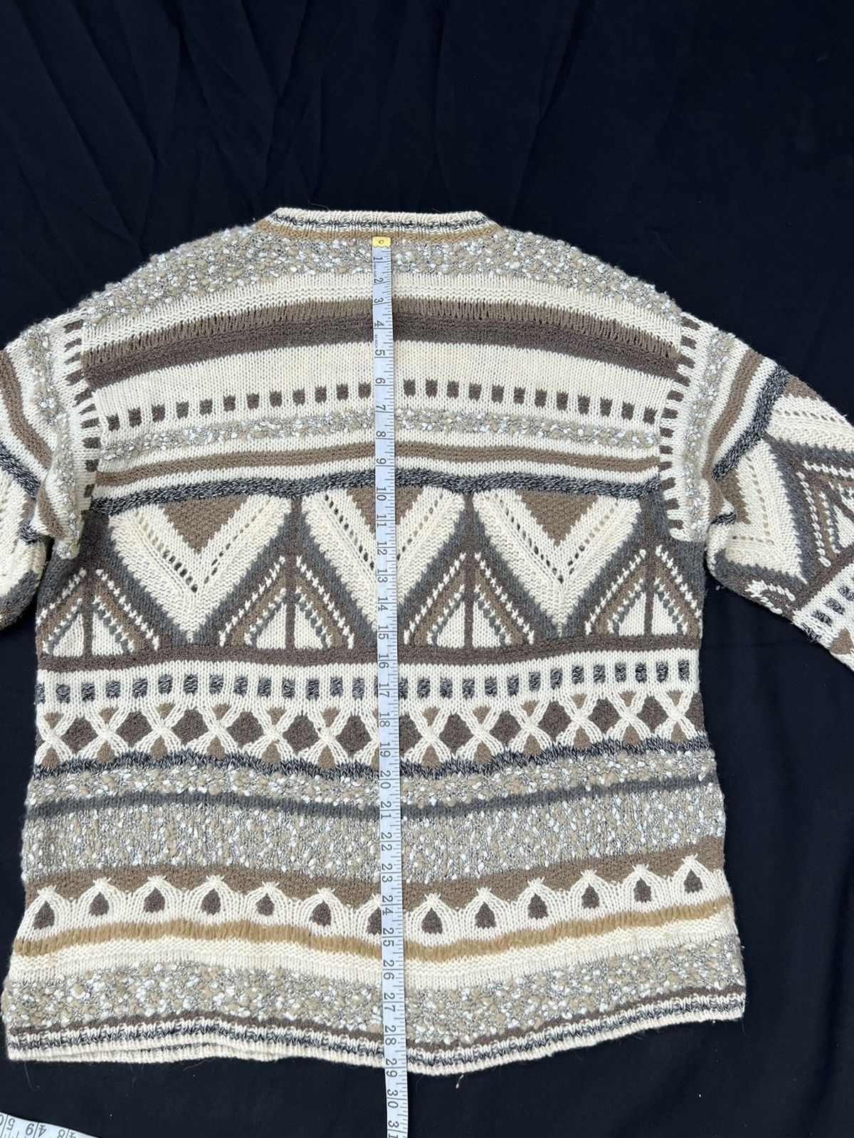 Vintage × Yoshiyuki Konishi Vintage Yoshiyuki Konishi Hand Knit Tribal Knitwear Sweater Size US XL / EU 56 / 4 - 5 Thumbnail