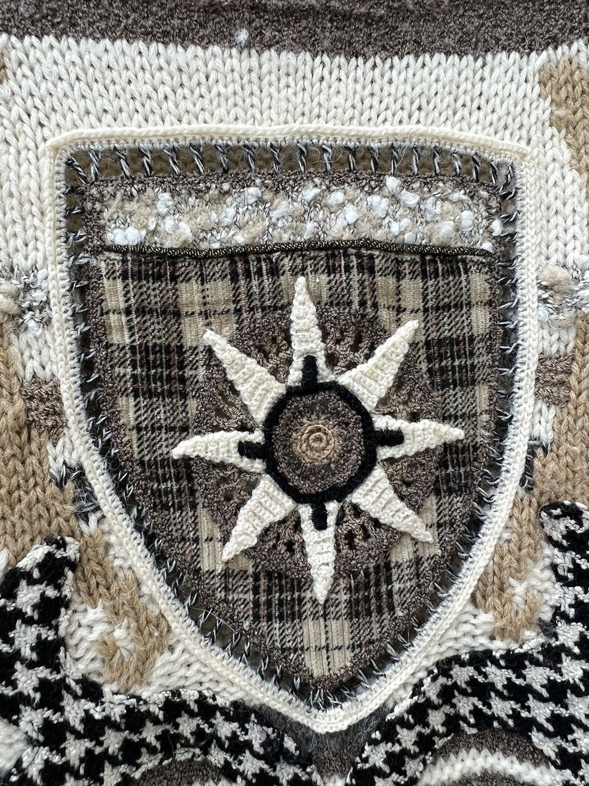 Vintage × Yoshiyuki Konishi Vintage Yoshiyuki Konishi Hand Knit Tribal Knitwear Sweater Size US XL / EU 56 / 4 - 7 Thumbnail