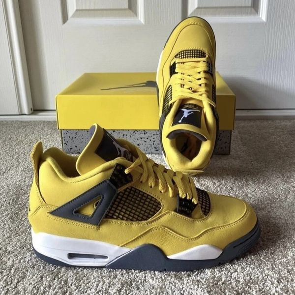 Nike Jordan 4 Retro Lightning Yellow | Grailed