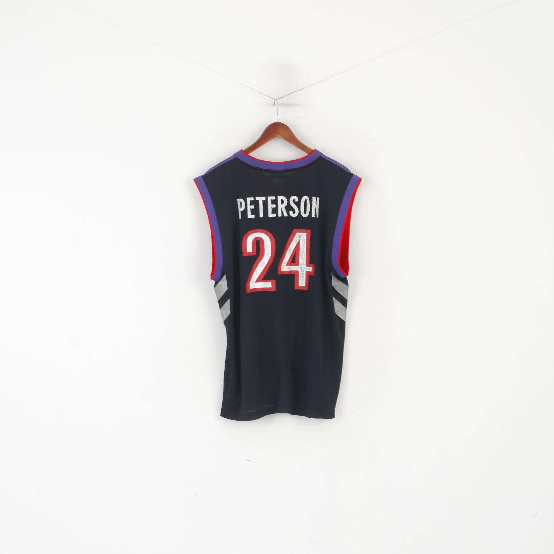 Reebok × Vintage Reebok Men L Shirt Purple Toronto Raptors NBA Jersey 9337 Size US L / EU 52-54 / 3 - 5 Thumbnail