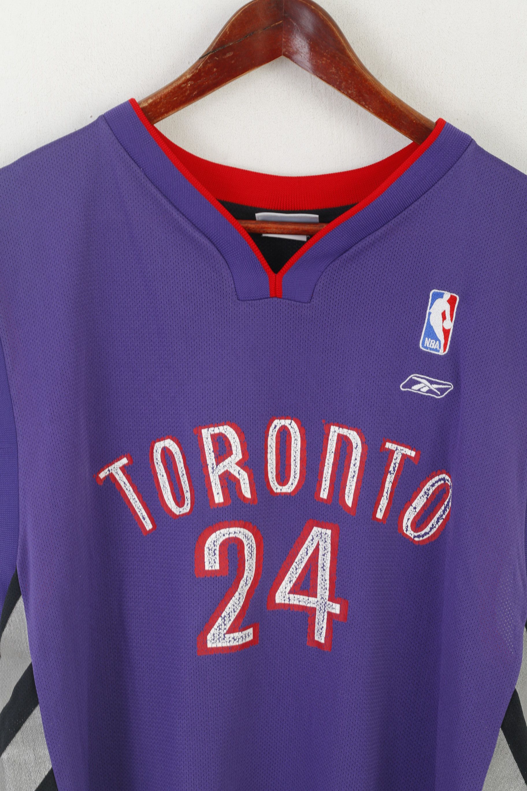 Reebok × Vintage Reebok Men L Shirt Purple Toronto Raptors NBA Jersey 9337 Size US L / EU 52-54 / 3 - 2 Thumbnail