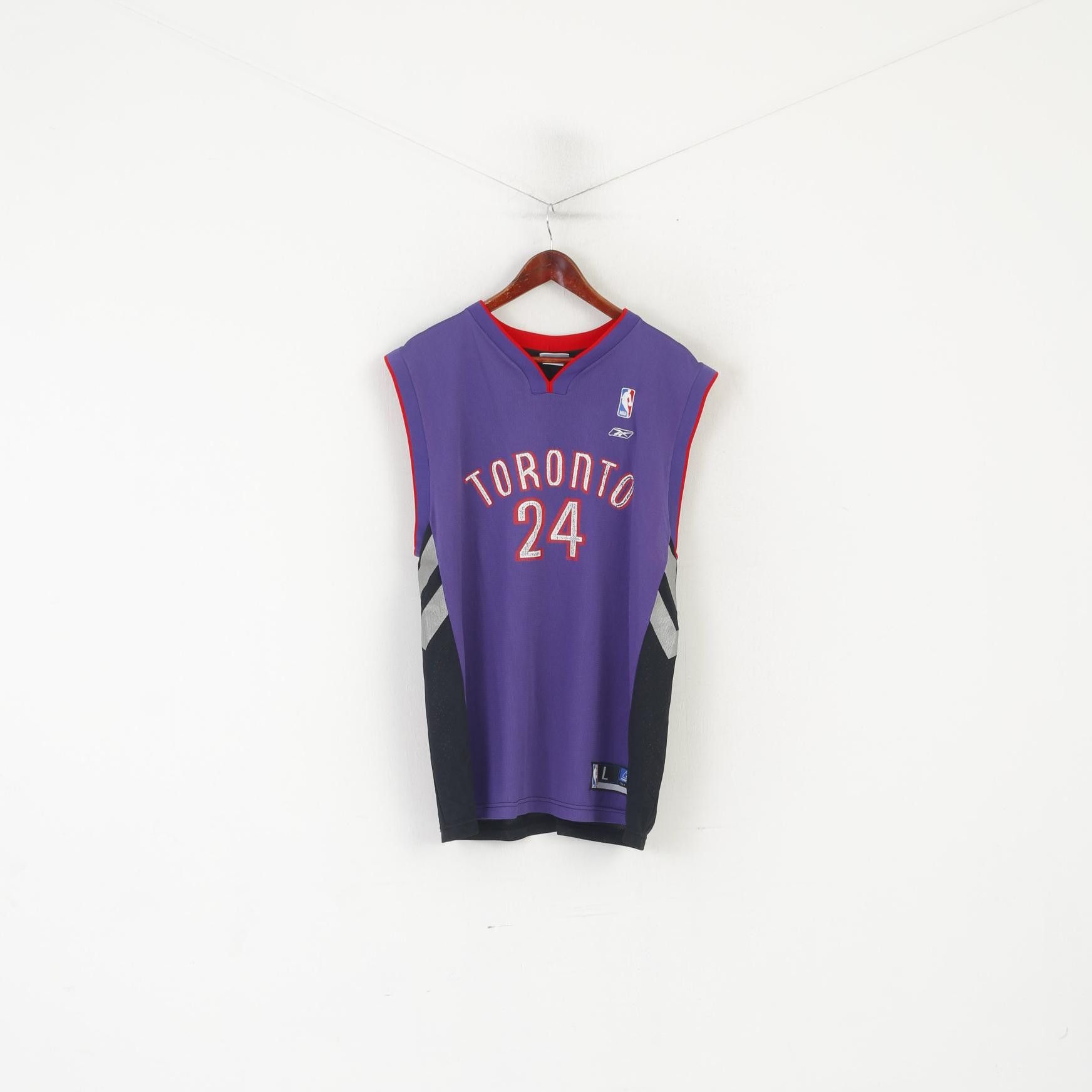 Reebok × Vintage Reebok Men L Shirt Purple Toronto Raptors NBA Jersey 9337 Size US L / EU 52-54 / 3 - 1 Thumbnail