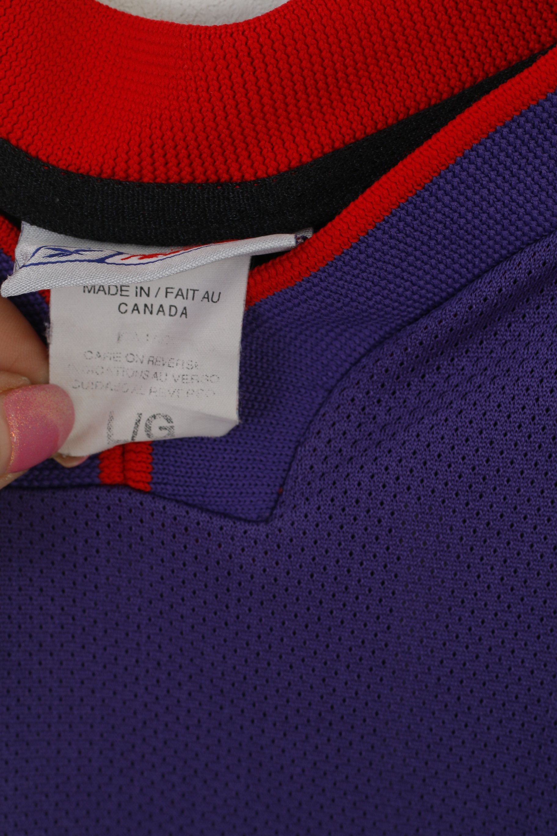 Reebok × Vintage Reebok Men L Shirt Purple Toronto Raptors NBA Jersey 9337 Size US L / EU 52-54 / 3 - 4 Thumbnail