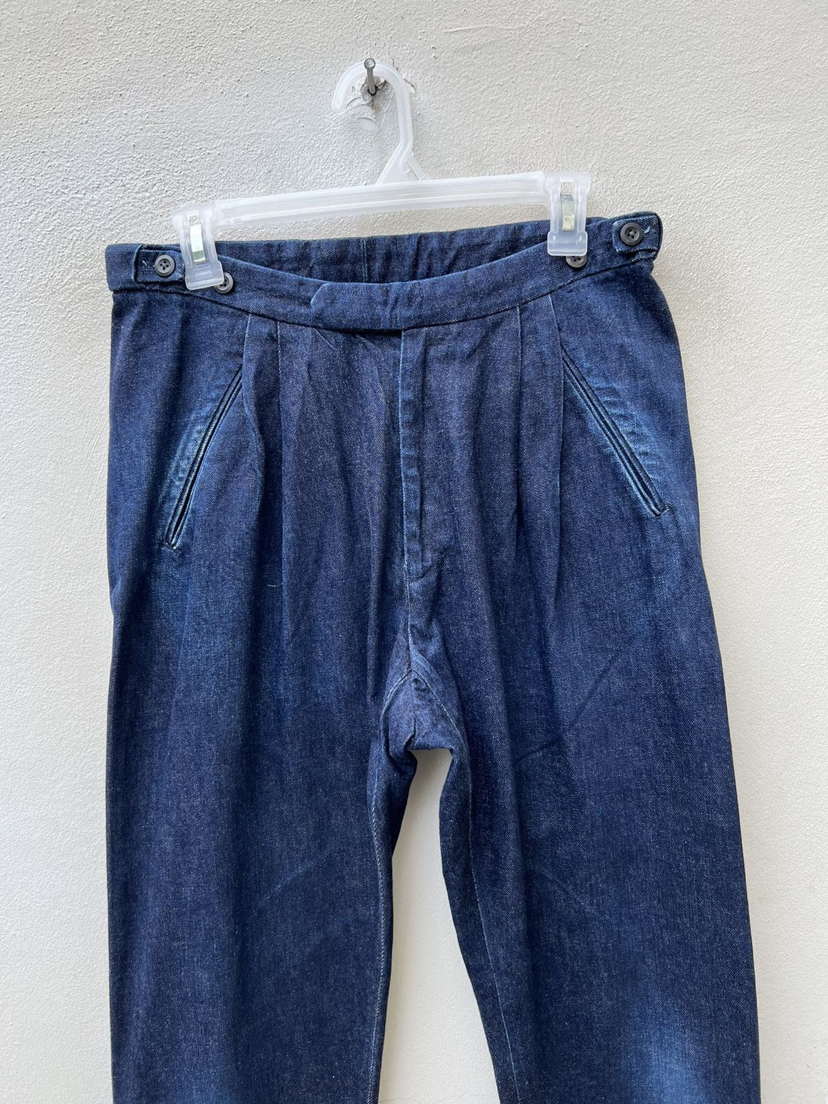 Brooklyn Tailors Brooklyn Tailors Fade Blue Gurkha Denim Trouser Cropped Pant Size US 30 / EU 46 - 7 Thumbnail