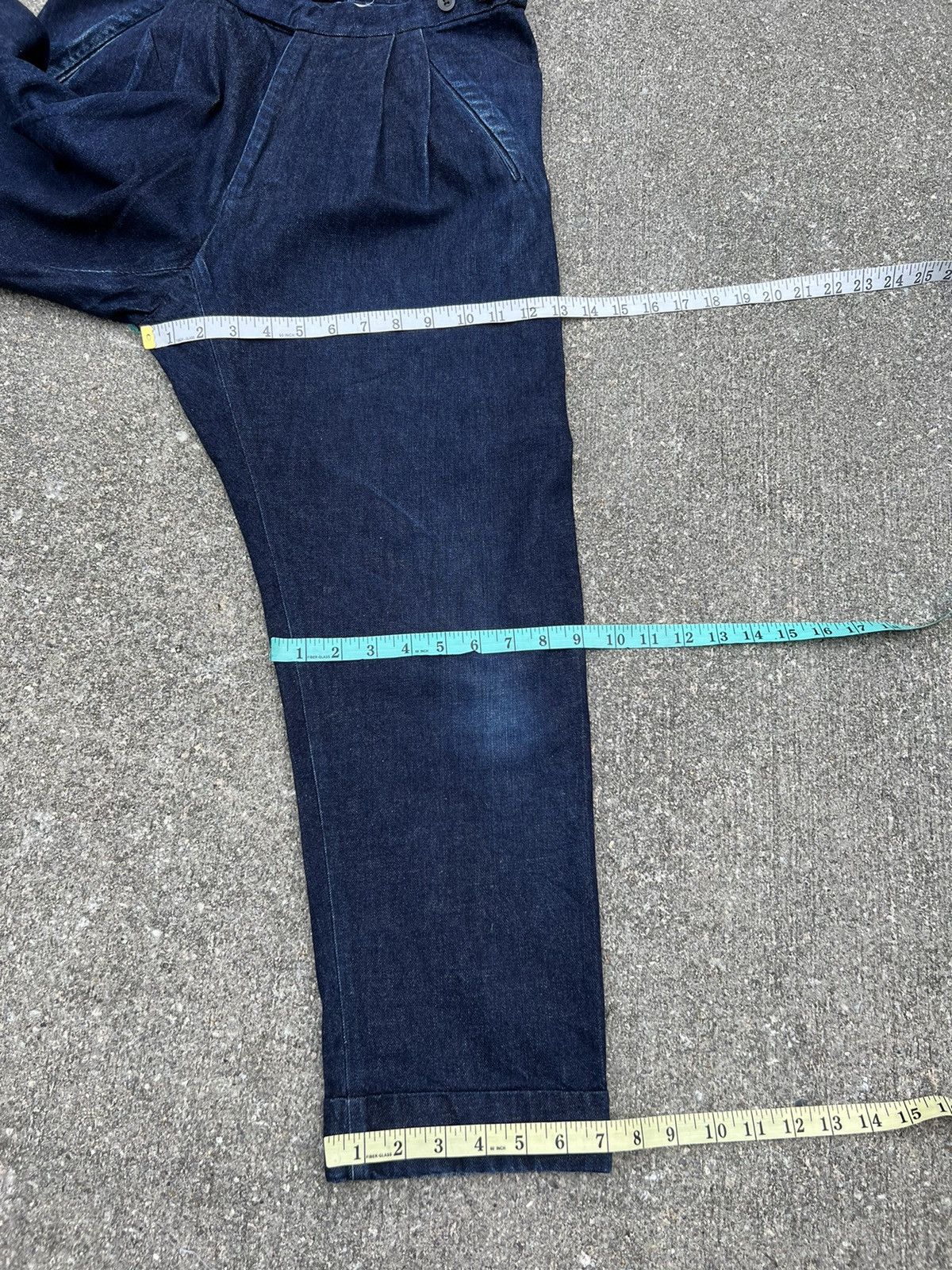 Brooklyn Tailors Brooklyn Tailors Fade Blue Gurkha Denim Trouser Cropped Pant Size US 30 / EU 46 - 3 Thumbnail