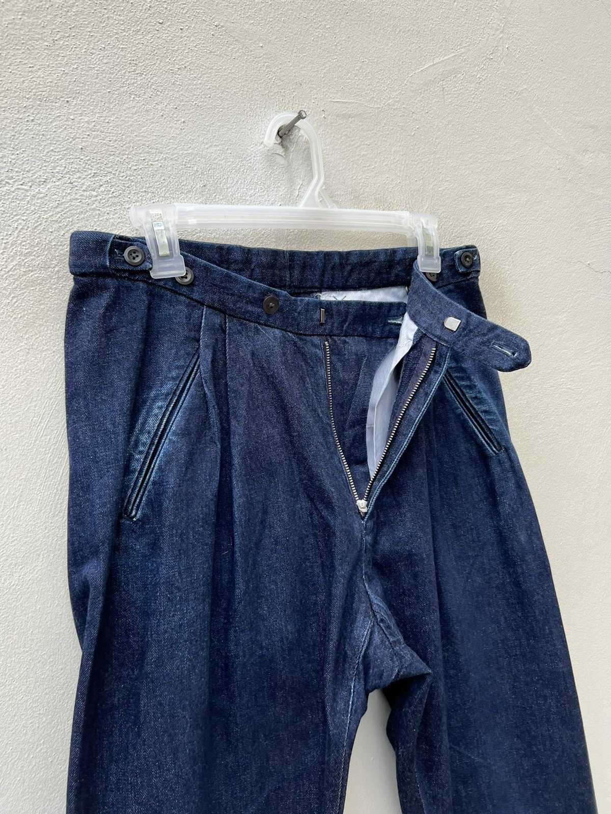 Brooklyn Tailors Brooklyn Tailors Fade Blue Gurkha Denim Trouser Cropped Pant Size US 30 / EU 46 - 9 Thumbnail