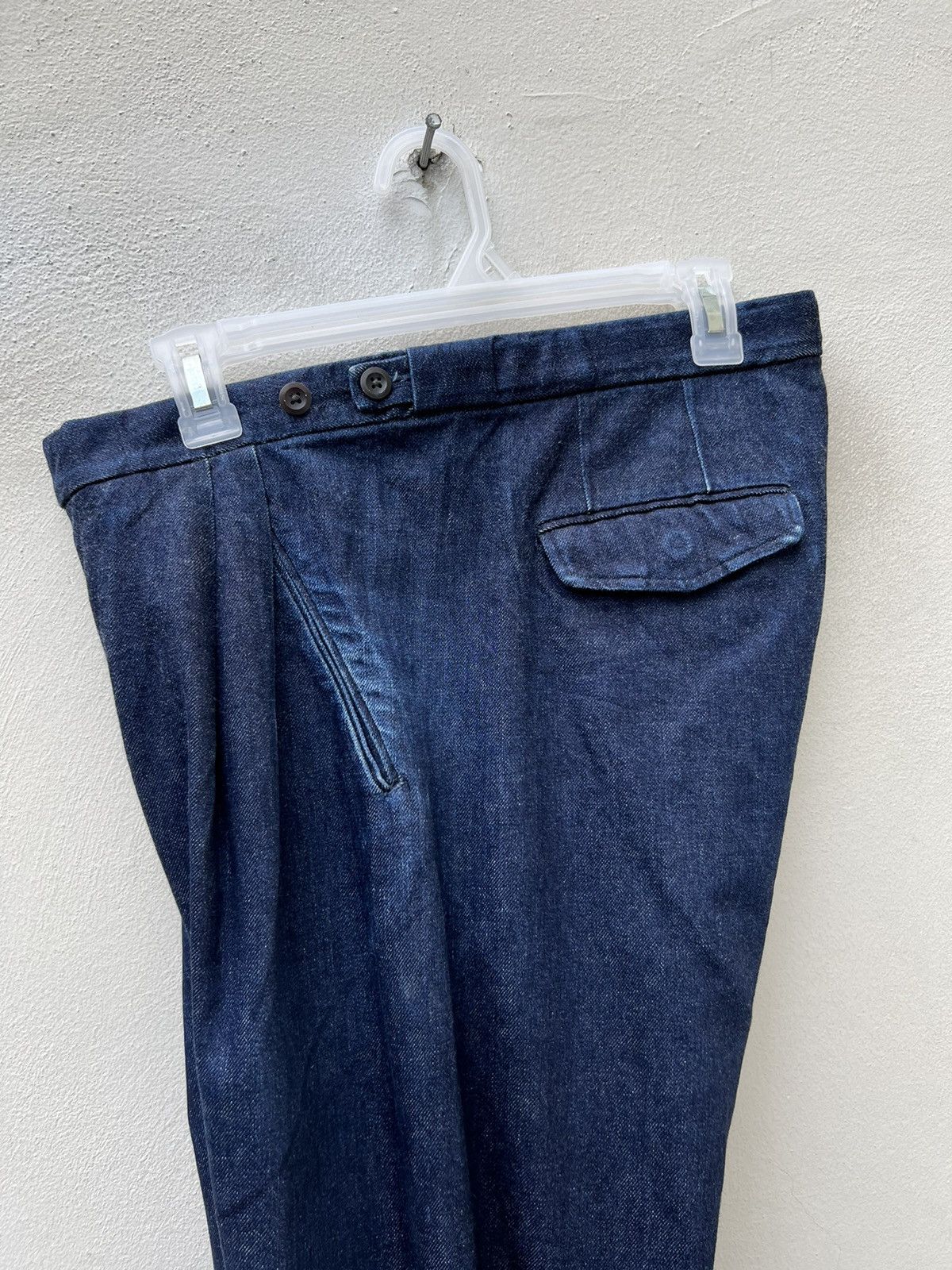 Brooklyn Tailors Brooklyn Tailors Fade Blue Gurkha Denim Trouser Cropped Pant Size US 30 / EU 46 - 20 Thumbnail