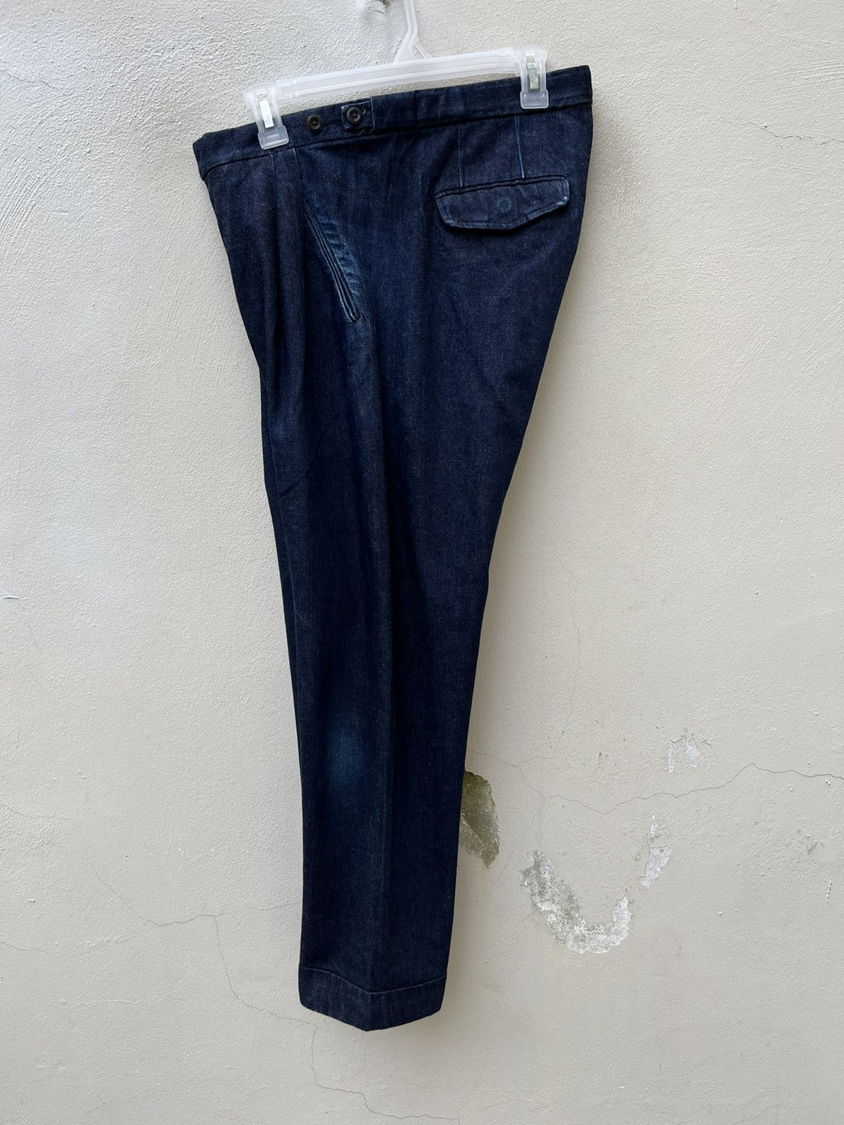 Brooklyn Tailors Brooklyn Tailors Fade Blue Gurkha Denim Trouser Cropped Pant Size US 30 / EU 46 - 19 Thumbnail