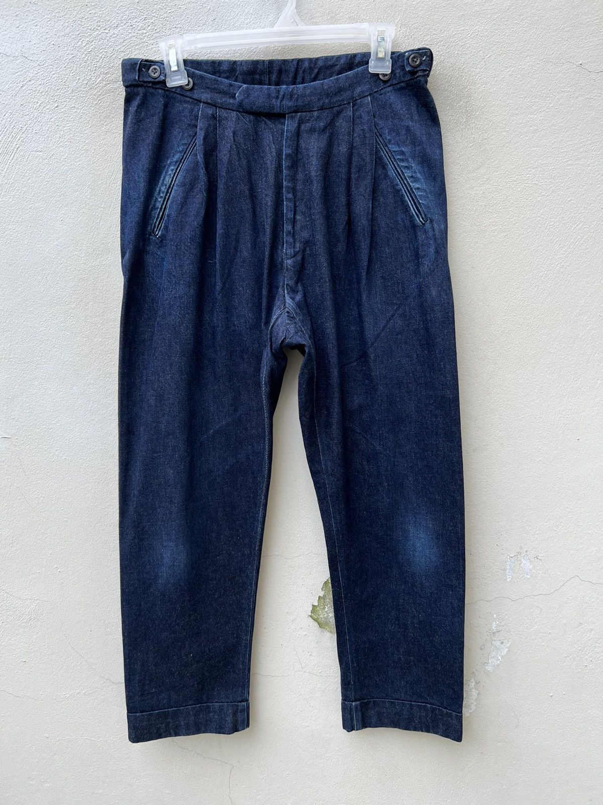 Brooklyn Tailors Brooklyn Tailors Fade Blue Gurkha Denim Trouser Cropped Pant Size US 30 / EU 46 - 6 Thumbnail