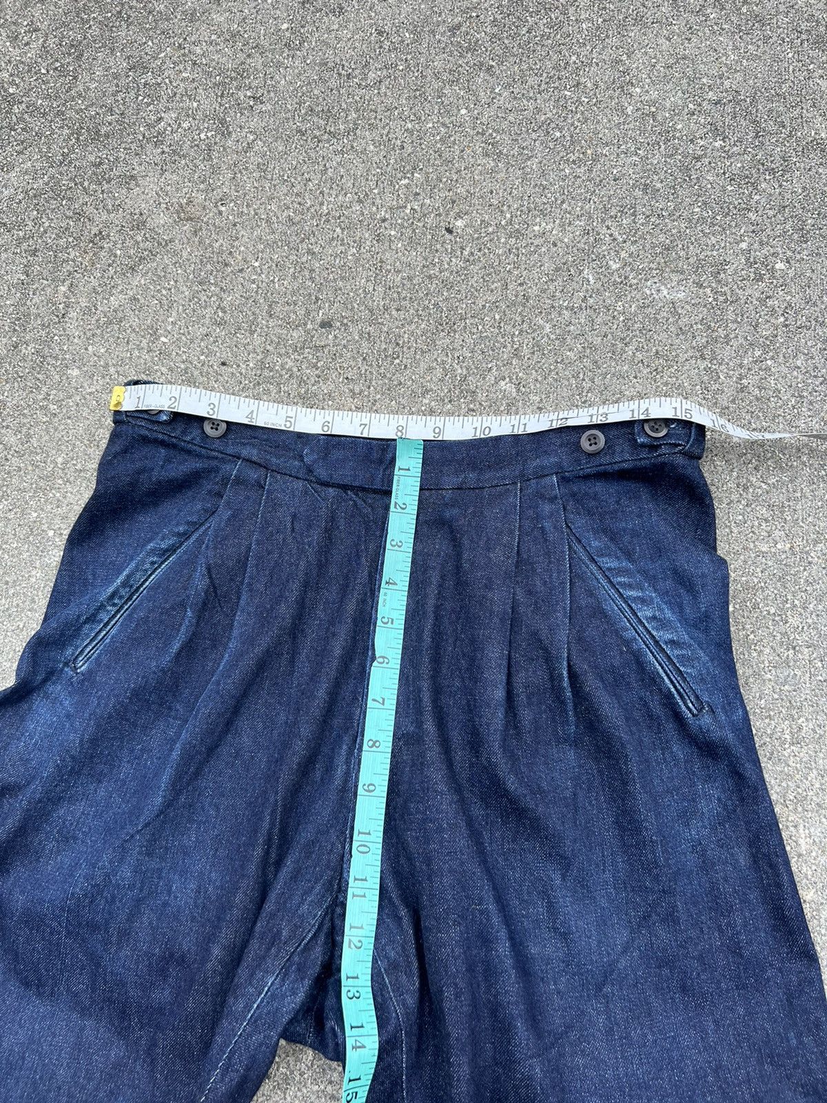 Brooklyn Tailors Brooklyn Tailors Fade Blue Gurkha Denim Trouser Cropped Pant Size US 30 / EU 46 - 2 Thumbnail