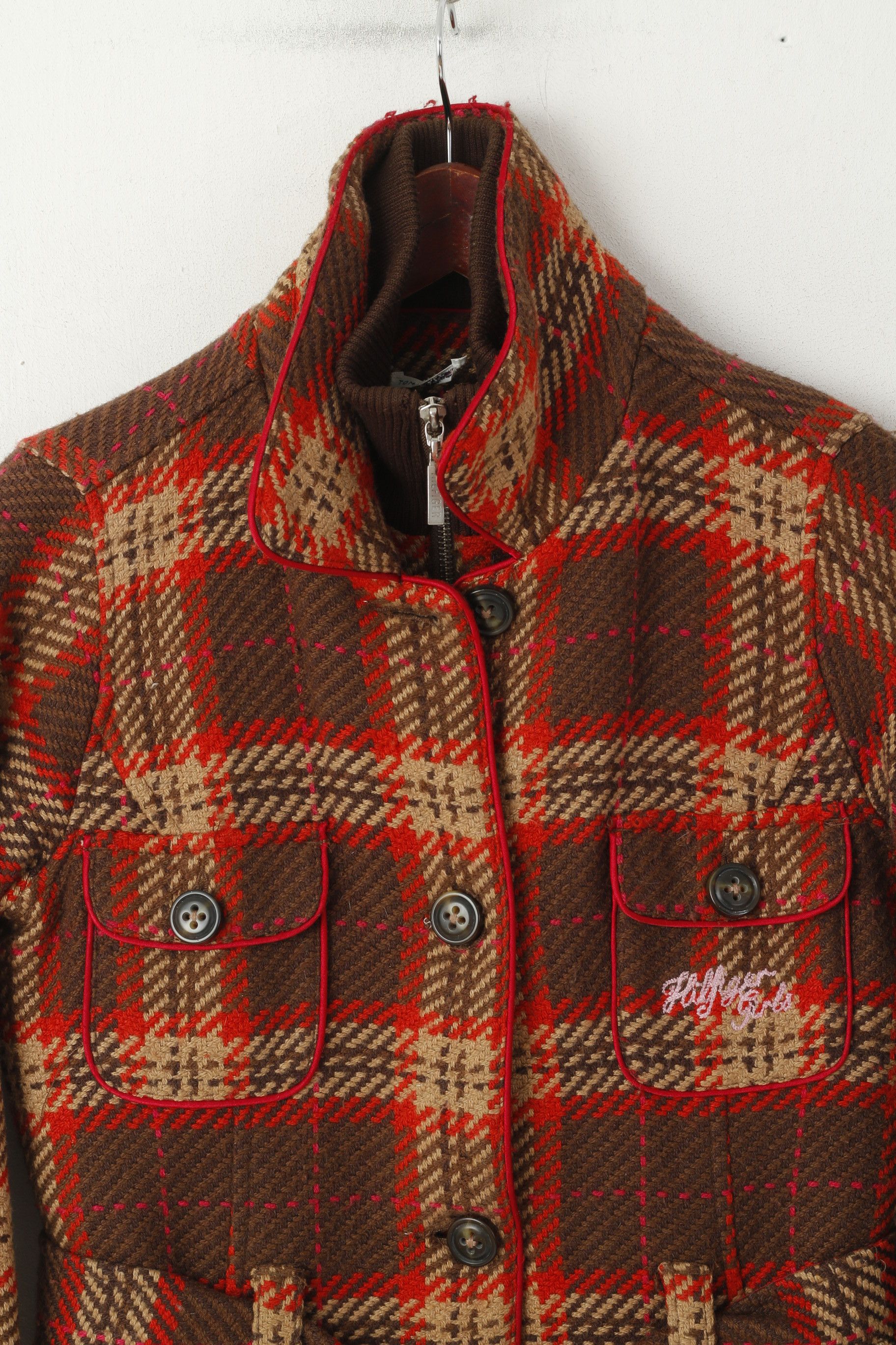 Tommy Hilfiger Tommy Hilfiger Women XS Jacket Multicolour Check 4611 Size XS / US 0-2 / IT 36-38 - 3 Thumbnail