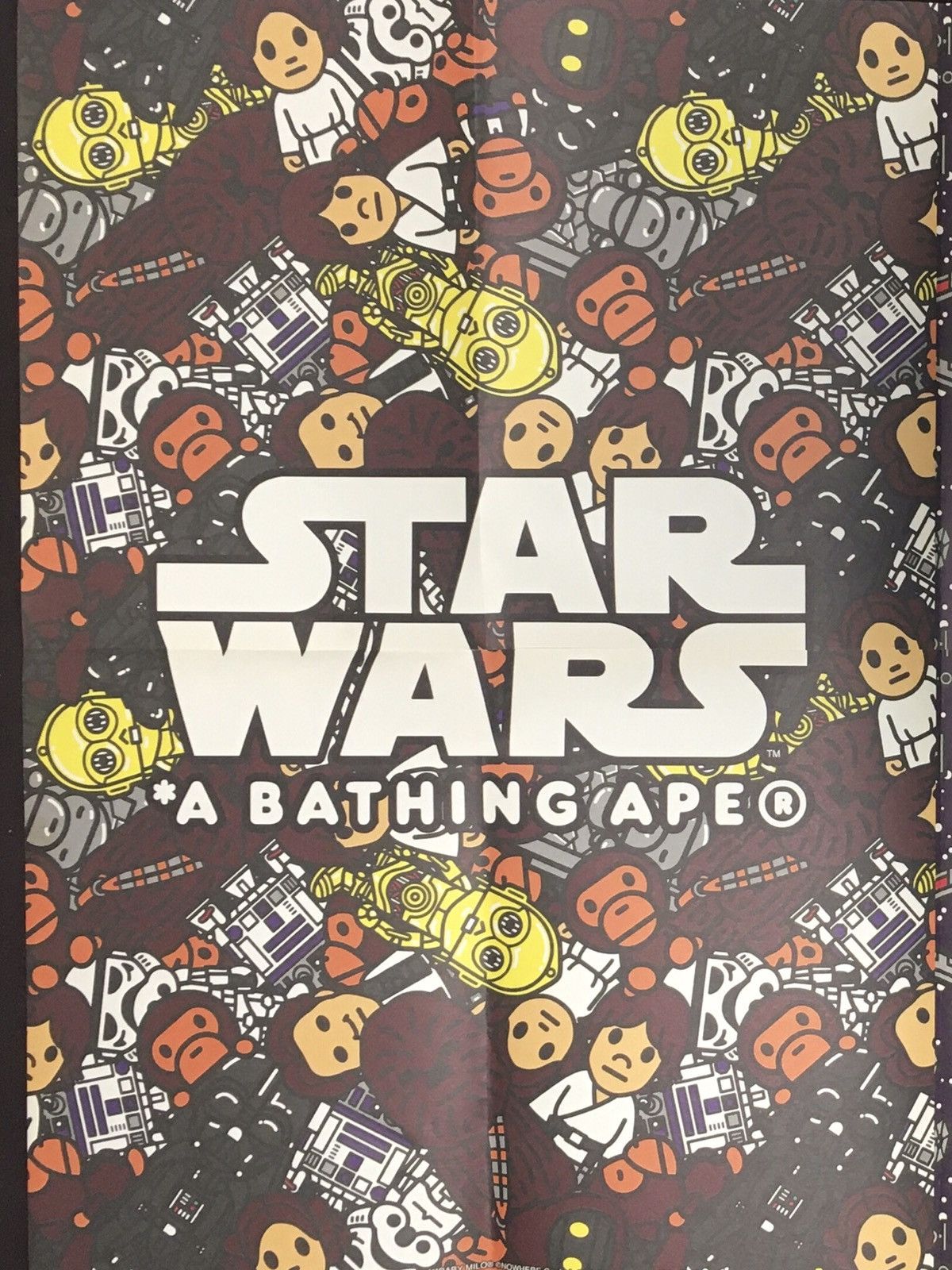 Bape × Star Wars BAPE x Star Wars Poster Baby Milo Rare Japan Promo Size ONE SIZE - 1 Thumbnail