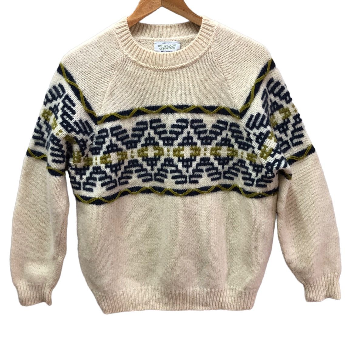 Vintage United Colors of deals Benetton Made In Italy Shetland Wool Sweater