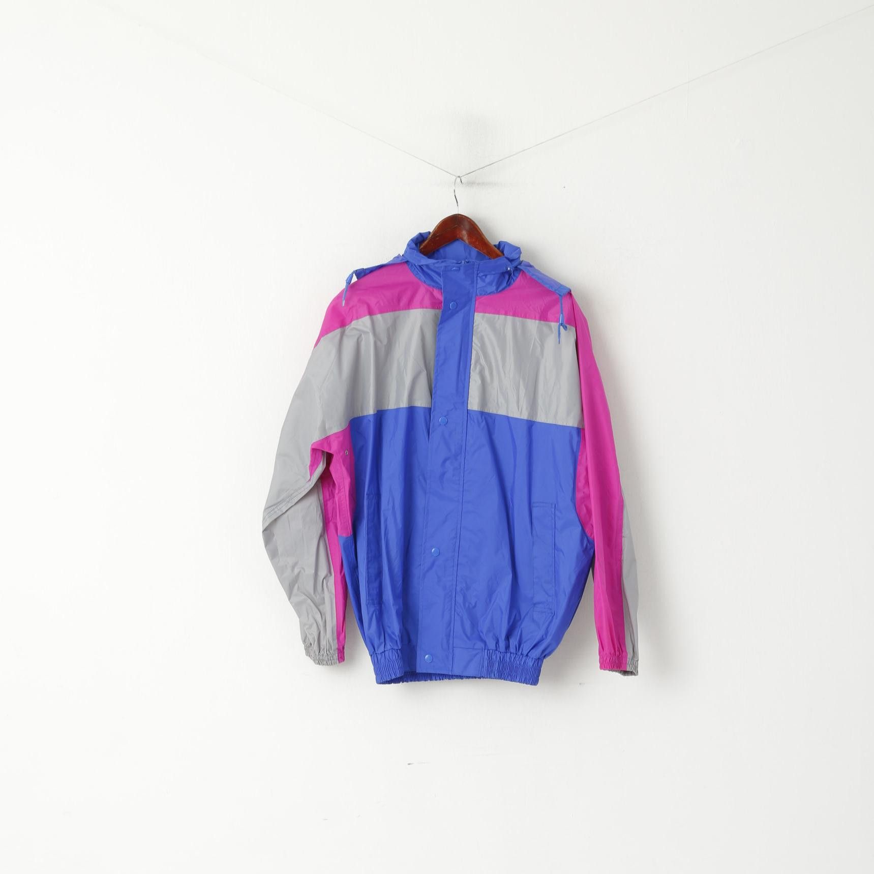 Other Vintage Men L Jacket Blue Nylon Hooded Rainproof 1626 Size US L / EU 52-54 / 3 - 1 Thumbnail