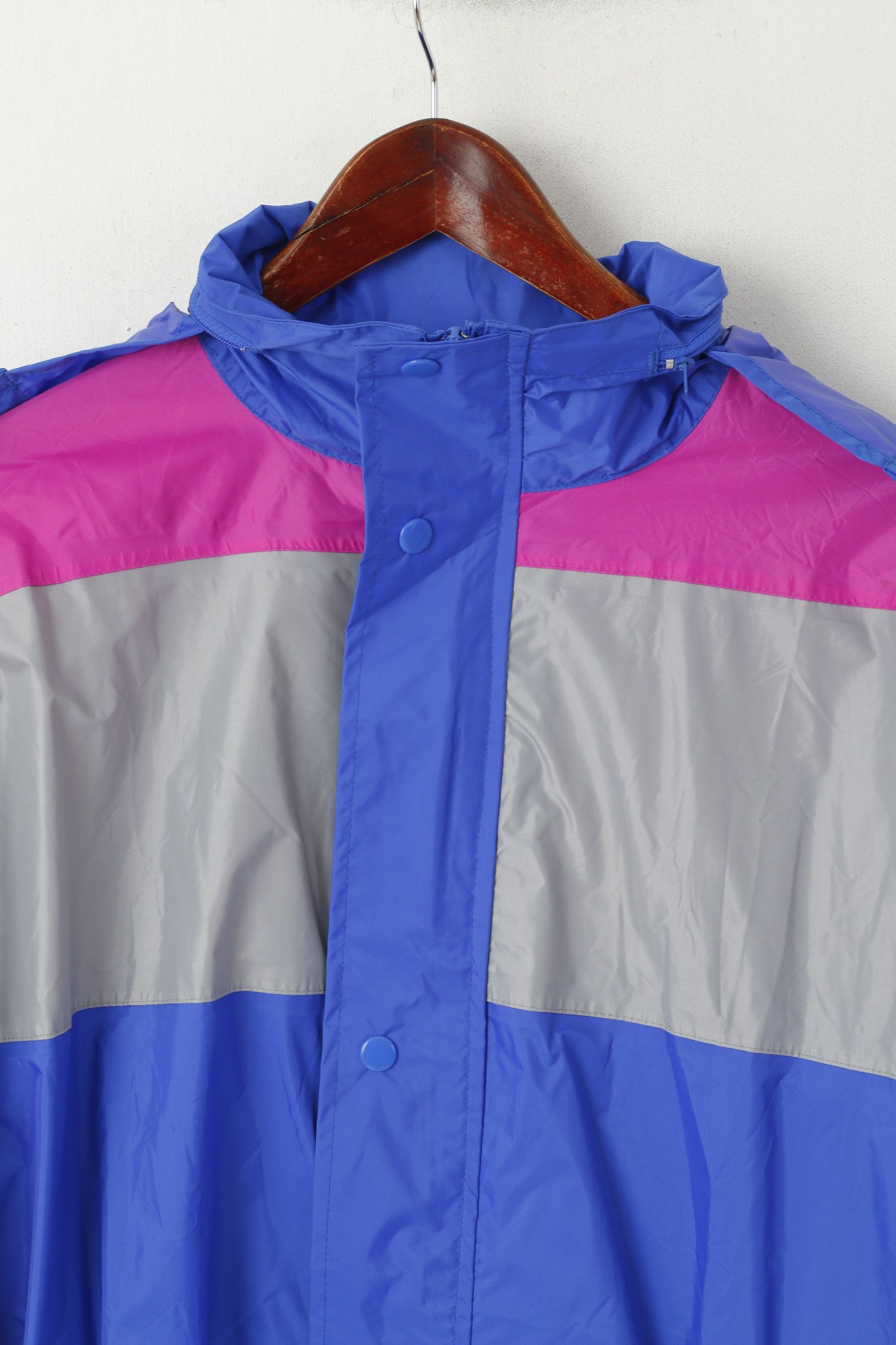 Other Vintage Men L Jacket Blue Nylon Hooded Rainproof 1626 Size US L / EU 52-54 / 3 - 2 Thumbnail
