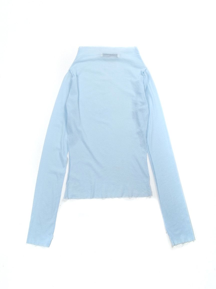 Other Simona Barbieri Baby Blue Mesh Sheer Top Longsleeve Size XS / US 0-2 / IT 36-38 - 2 Thumbnail