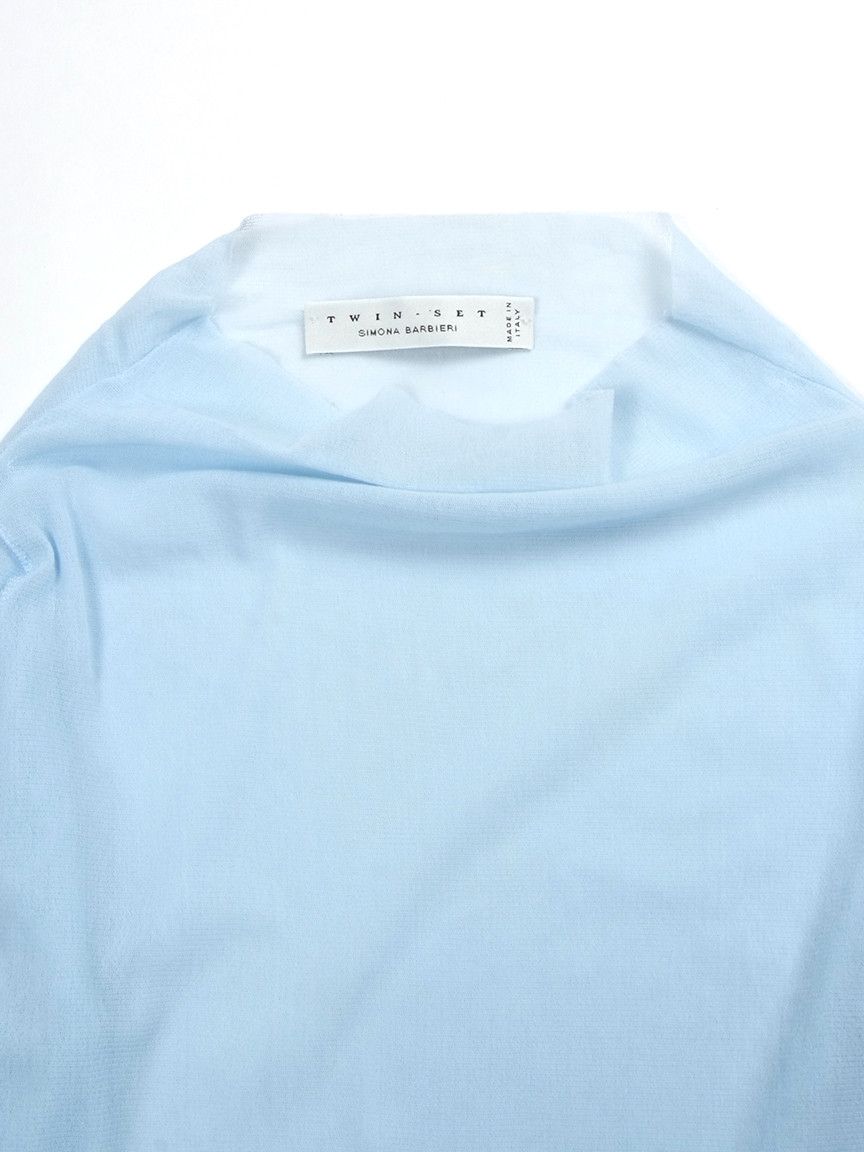 Other Simona Barbieri Baby Blue Mesh Sheer Top Longsleeve Size XS / US 0-2 / IT 36-38 - 3 Thumbnail