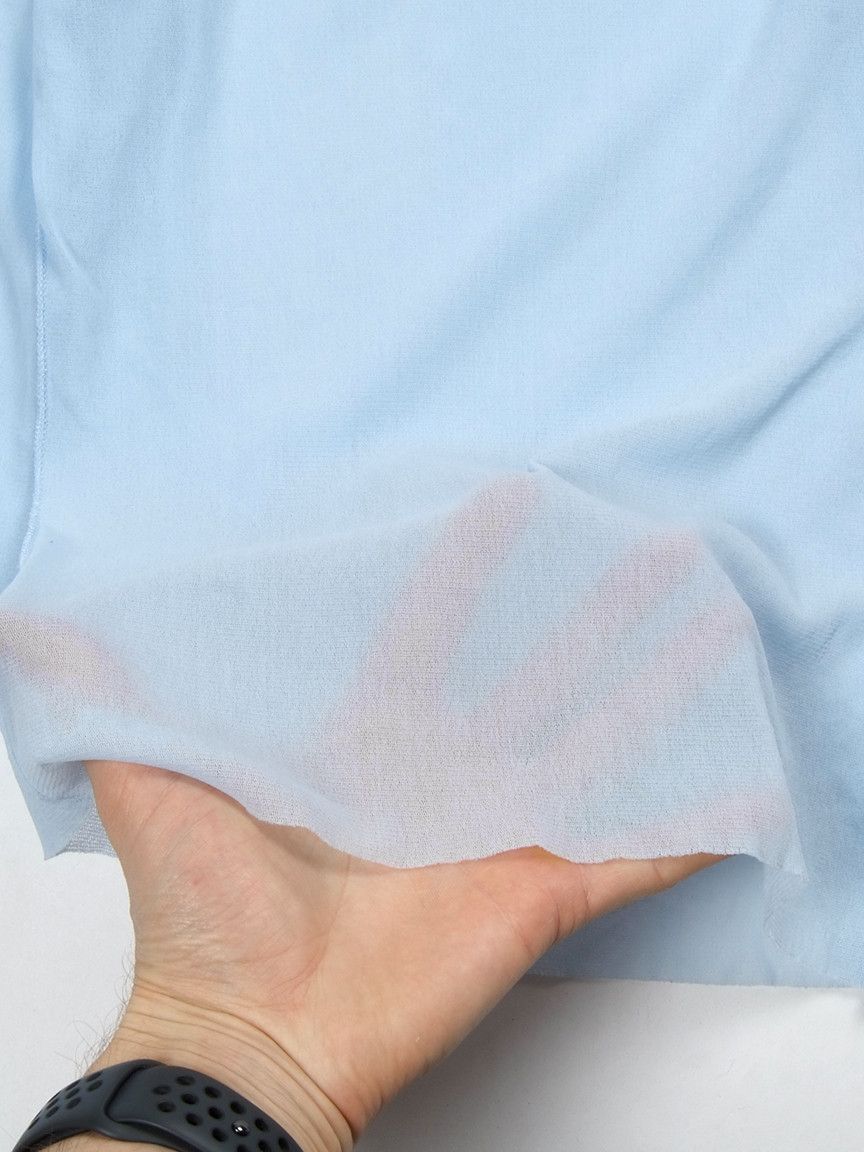 Other Simona Barbieri Baby Blue Mesh Sheer Top Longsleeve Size XS / US 0-2 / IT 36-38 - 4 Thumbnail