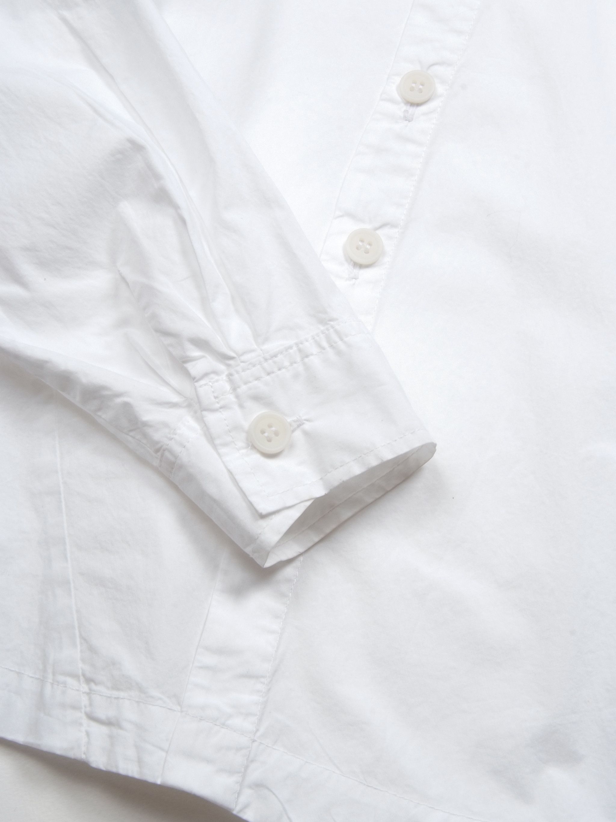 Designer AZIZI Cotton White Oversized Shirt Size M / US 6-8 / IT 42-44 - 4 Thumbnail