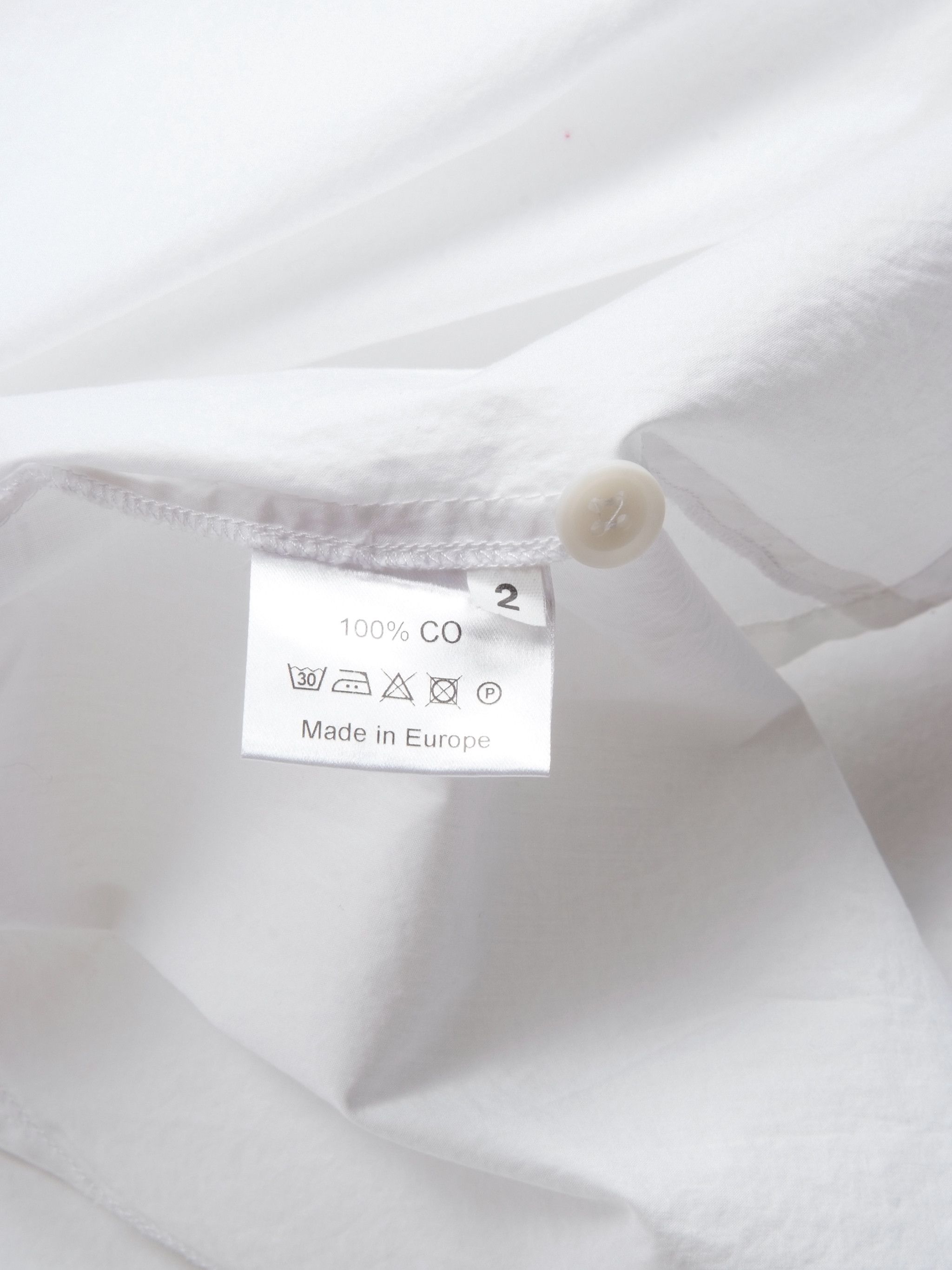 Designer AZIZI Cotton White Oversized Shirt Size M / US 6-8 / IT 42-44 - 5 Thumbnail