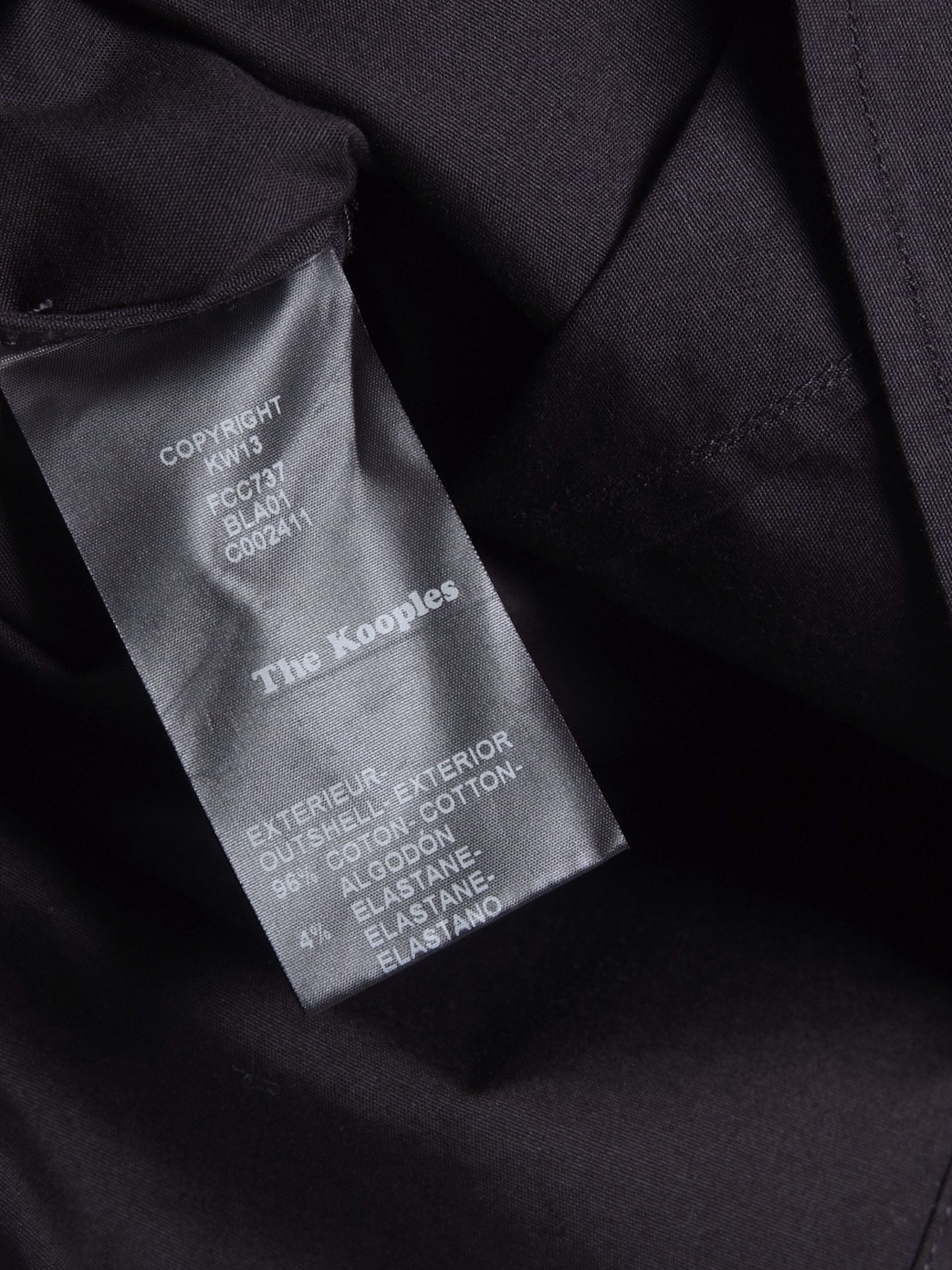 The Kooples The Kooples Slim Fit Cotton Long Sleeve Shirt Black Size XS / US 0-2 / IT 36-38 - 7 Thumbnail