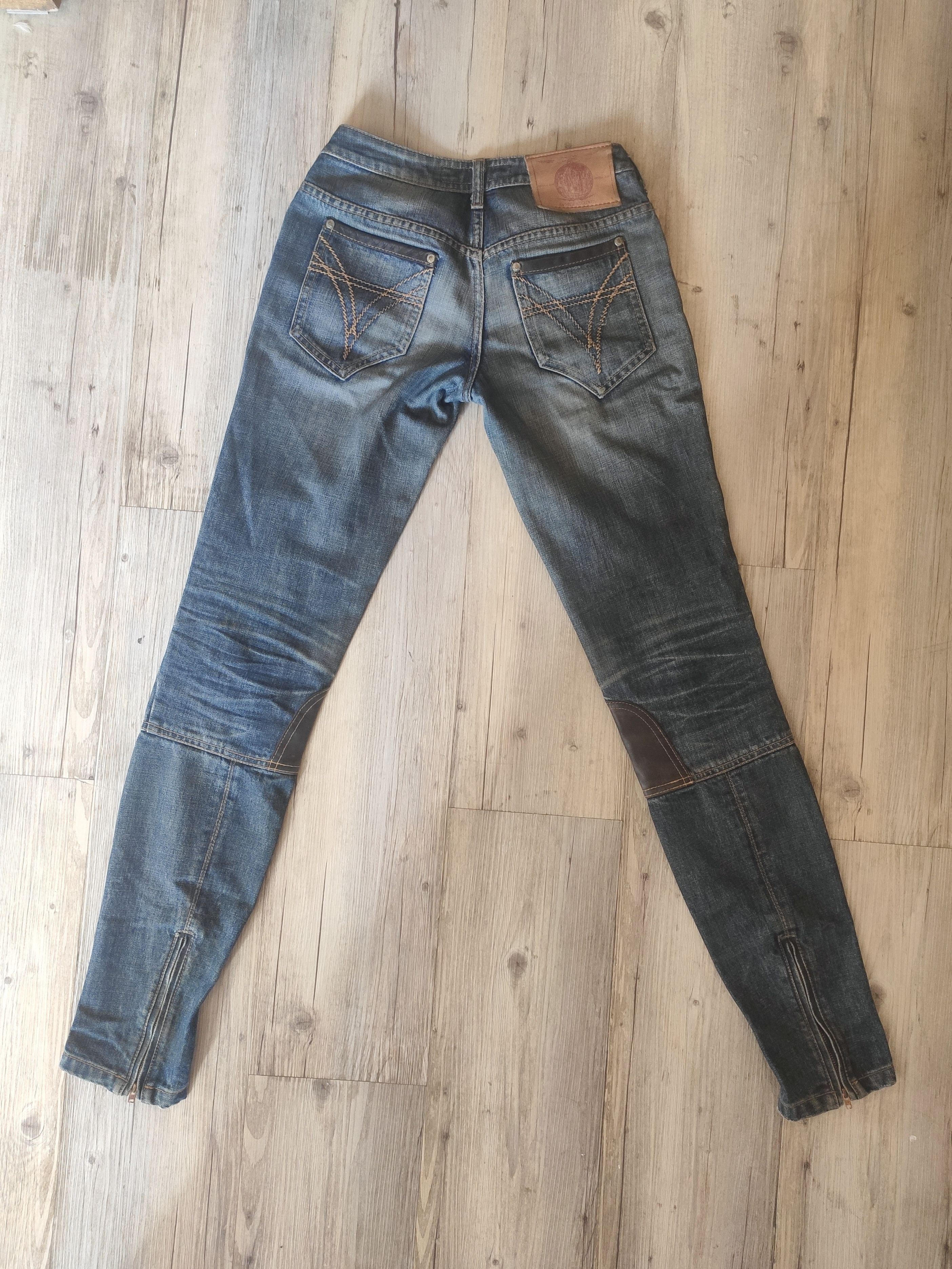 Andrew Mackenzie Y2K 2000's biker jeans.Like Jean-Paul Gaultier or Balmain Size 26" / US 2 / IT 38 - 3 Thumbnail