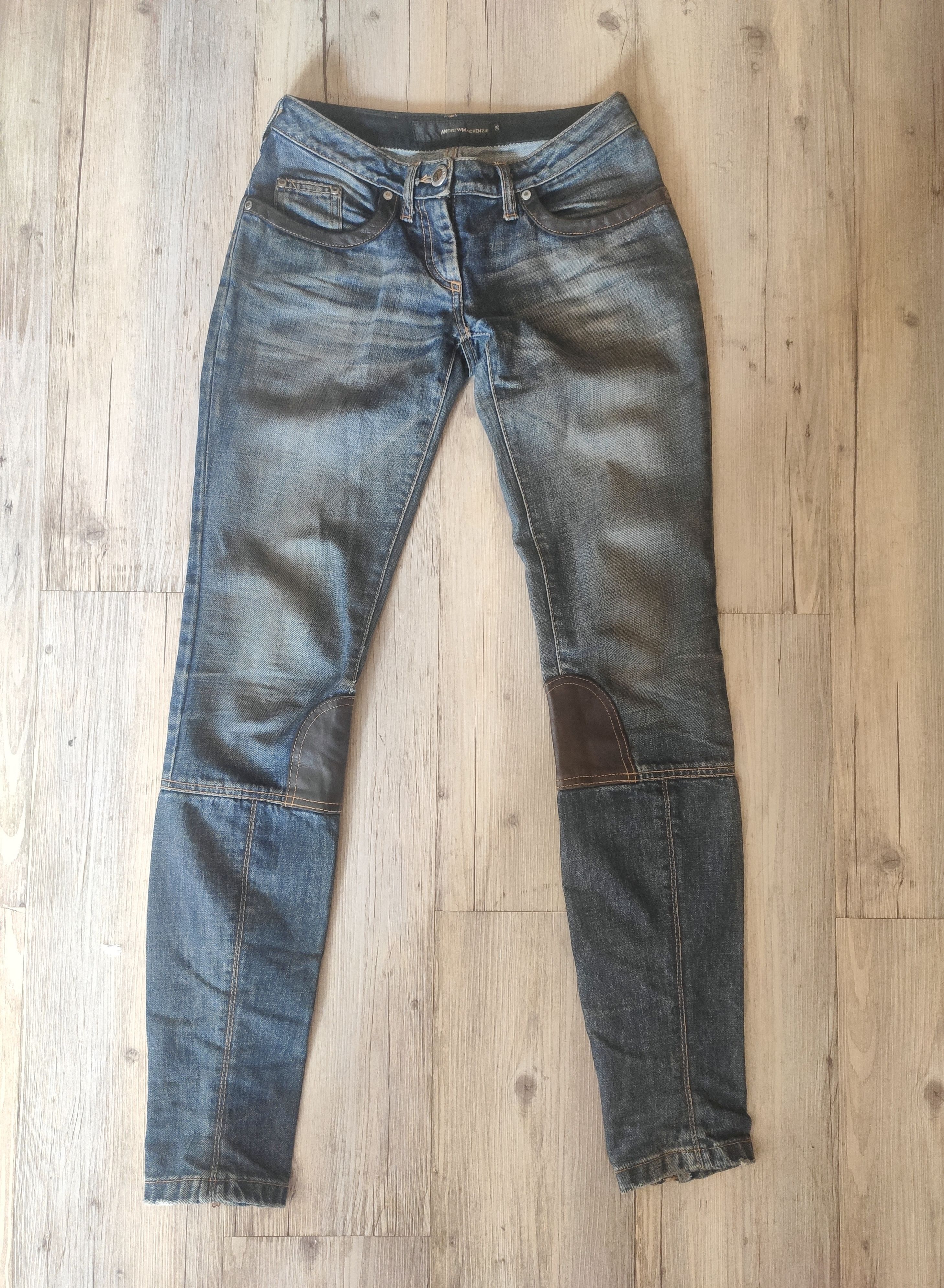 Andrew Mackenzie Y2K 2000's biker jeans.Like Jean-Paul Gaultier or Balmain Size 26" / US 2 / IT 38 - 1 Thumbnail