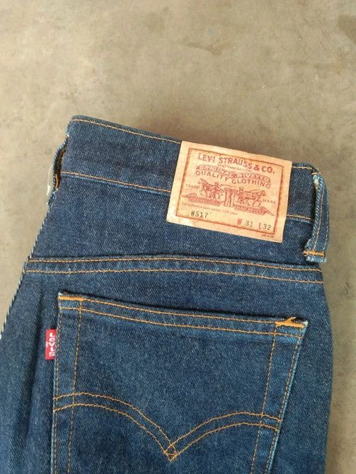 Jean × Levi's × Vintage Vintage Levis 517 Boot Cut Flared Jeans 28x28.5 Size US 28 / EU 44 - 3 Thumbnail