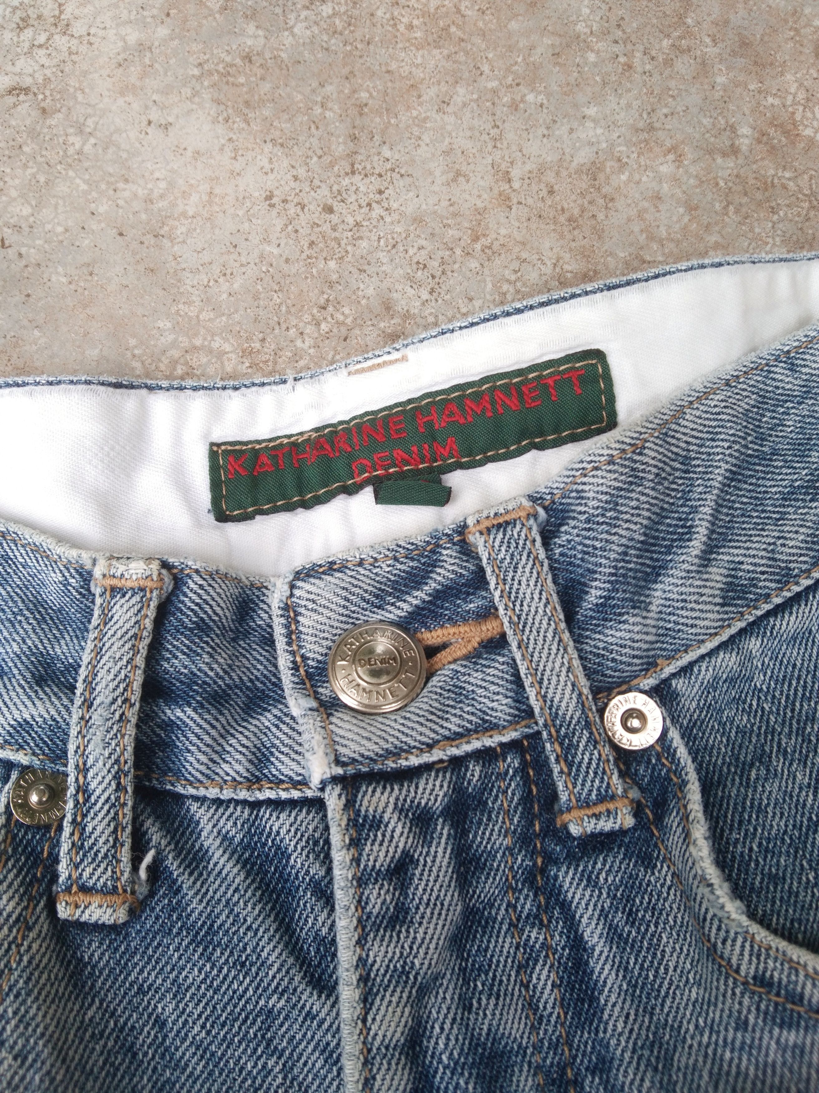 Katharine Hamnett London Vintage Katharine Hamnett Jeans Released Hem Faded Denim Size US 26 / EU 42 - 8 Thumbnail