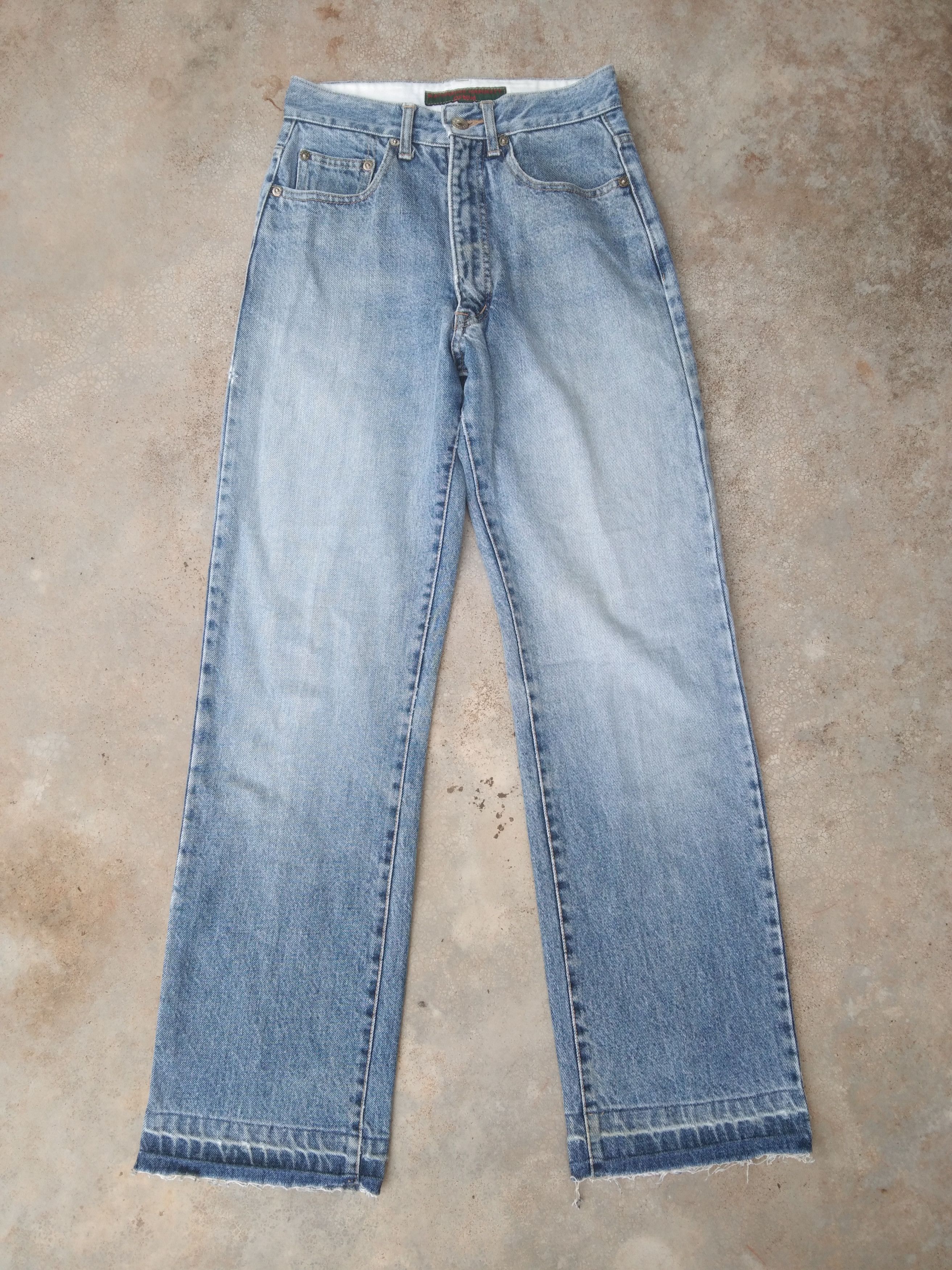 Katharine Hamnett London Vintage Katharine Hamnett Jeans Released Hem Faded Denim Size US 26 / EU 42 - 1 Thumbnail