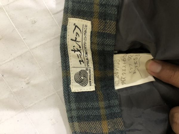 80'S tartan wool pants
