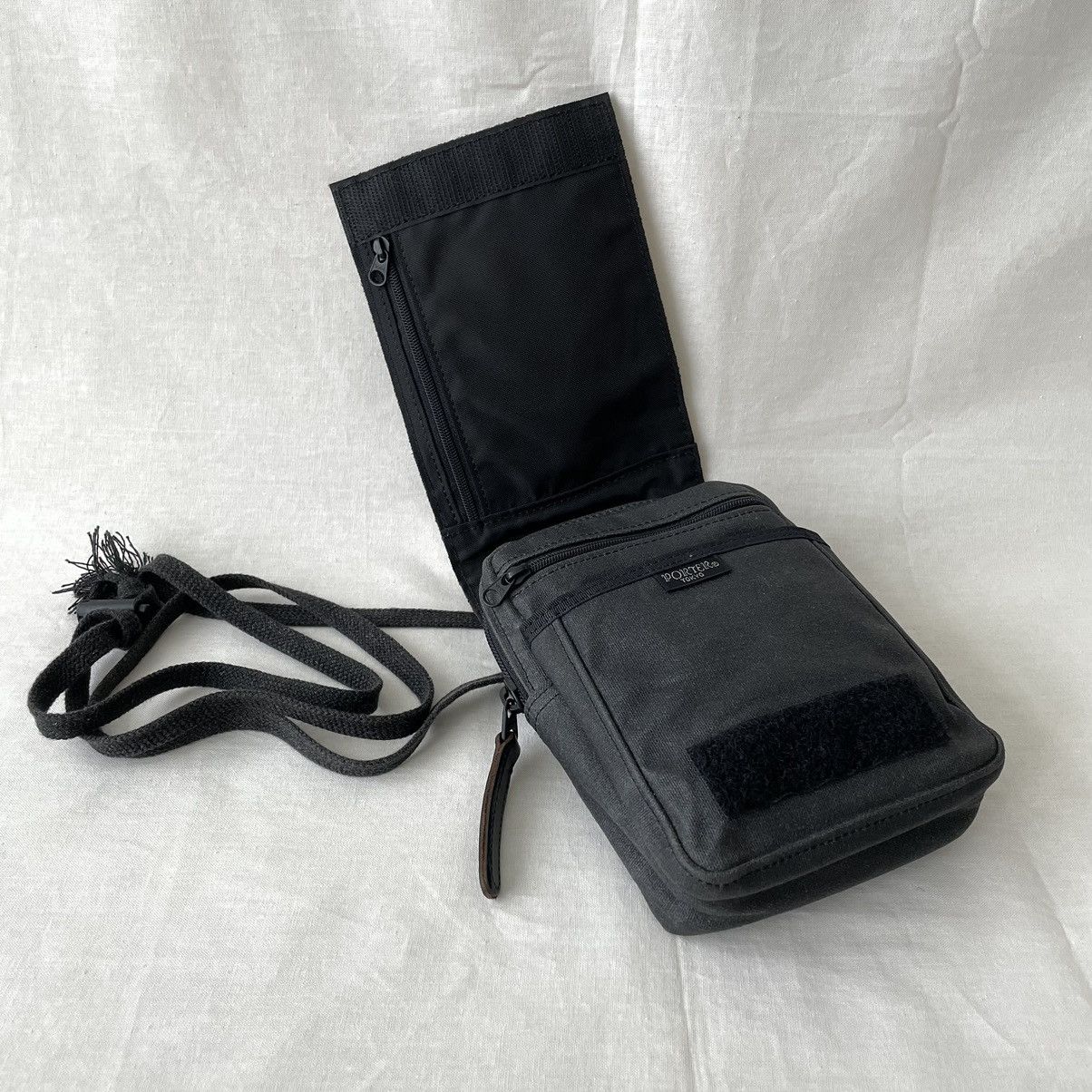 Porter Porter Vege Tanned Leather Coated Canvas Small Sling Bag Size ONE SIZE - 10 Thumbnail