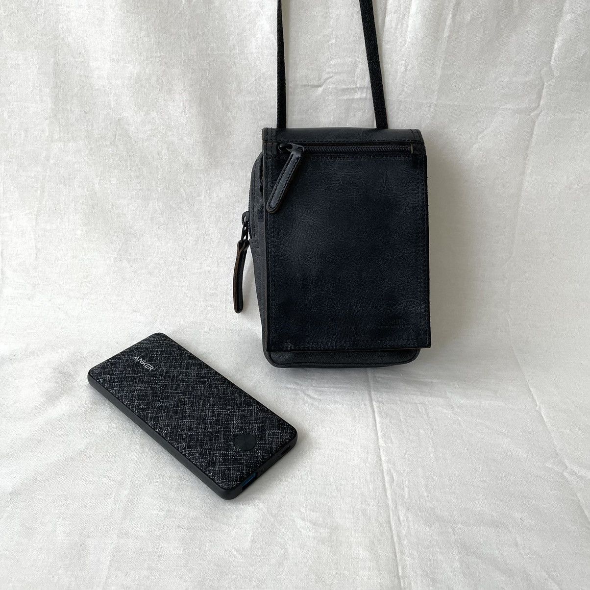 Porter Porter Vege Tanned Leather Coated Canvas Small Sling Bag Size ONE SIZE - 16 Thumbnail