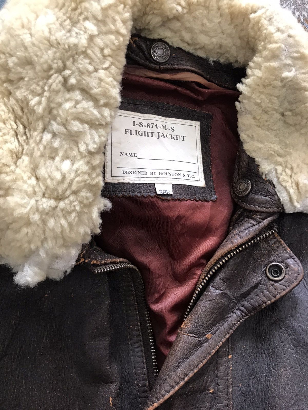Vintage Vintage Houston Flight Sherpa leather Jacket Size US M / EU 48-50 / 2 - 7 Thumbnail
