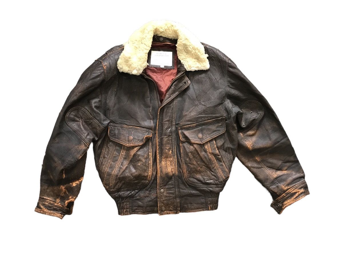 Vintage Vintage Houston Flight Sherpa leather Jacket Size US M / EU 48-50 / 2 - 1 Thumbnail