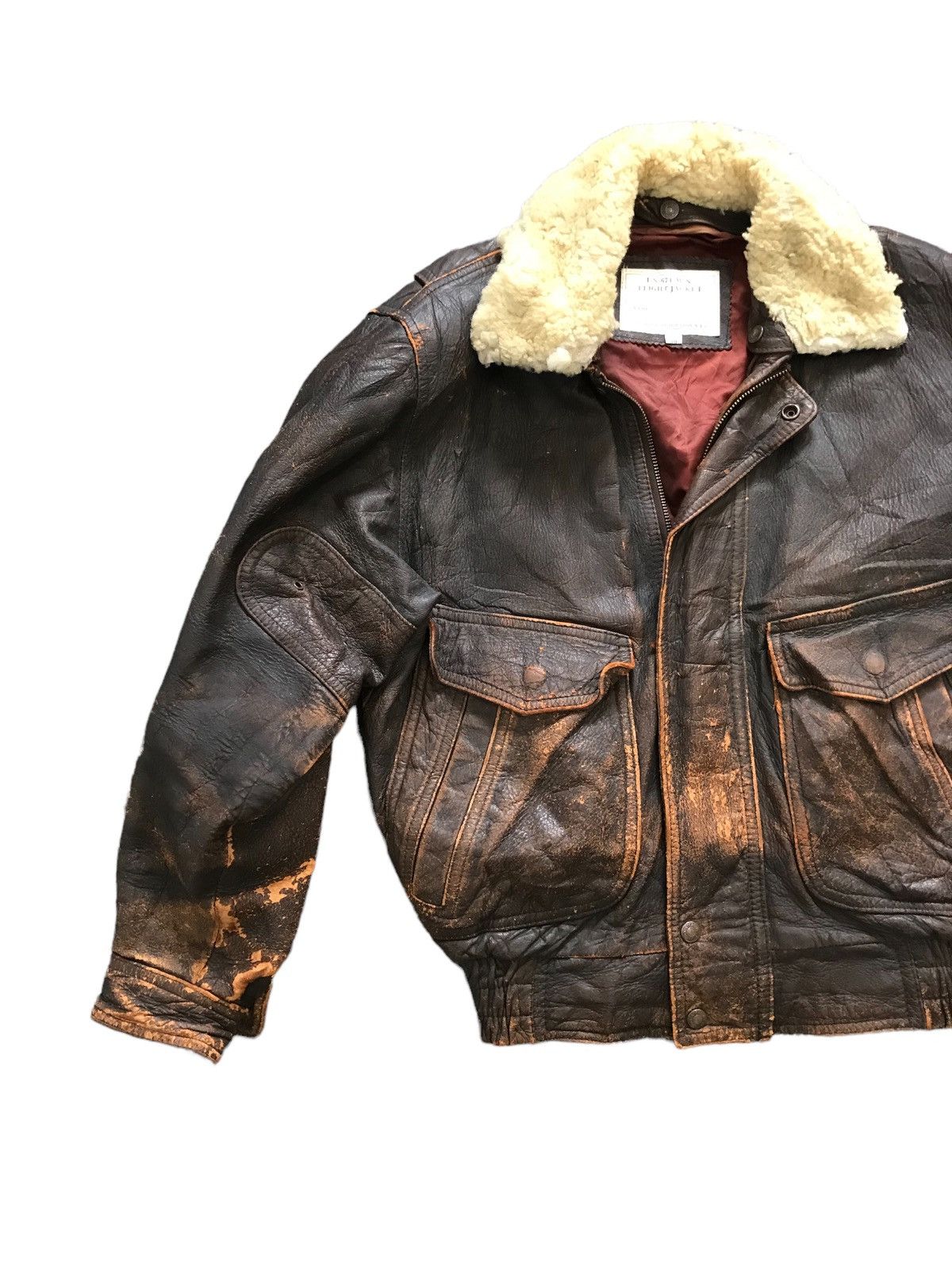 Vintage Vintage Houston Flight Sherpa leather Jacket Size US M / EU 48-50 / 2 - 2 Thumbnail